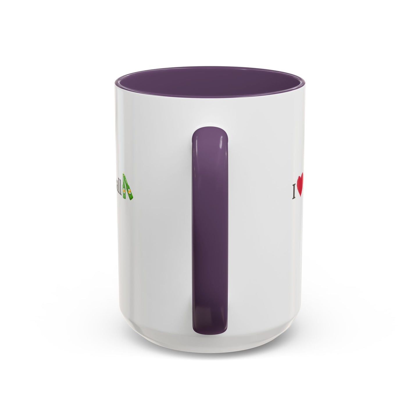 I Love Football Accent Coffee Mug, Perfect Gift for Sports Lovers, Football Enthusiasts, Unique Mug for Game Days, Home or Office Decor