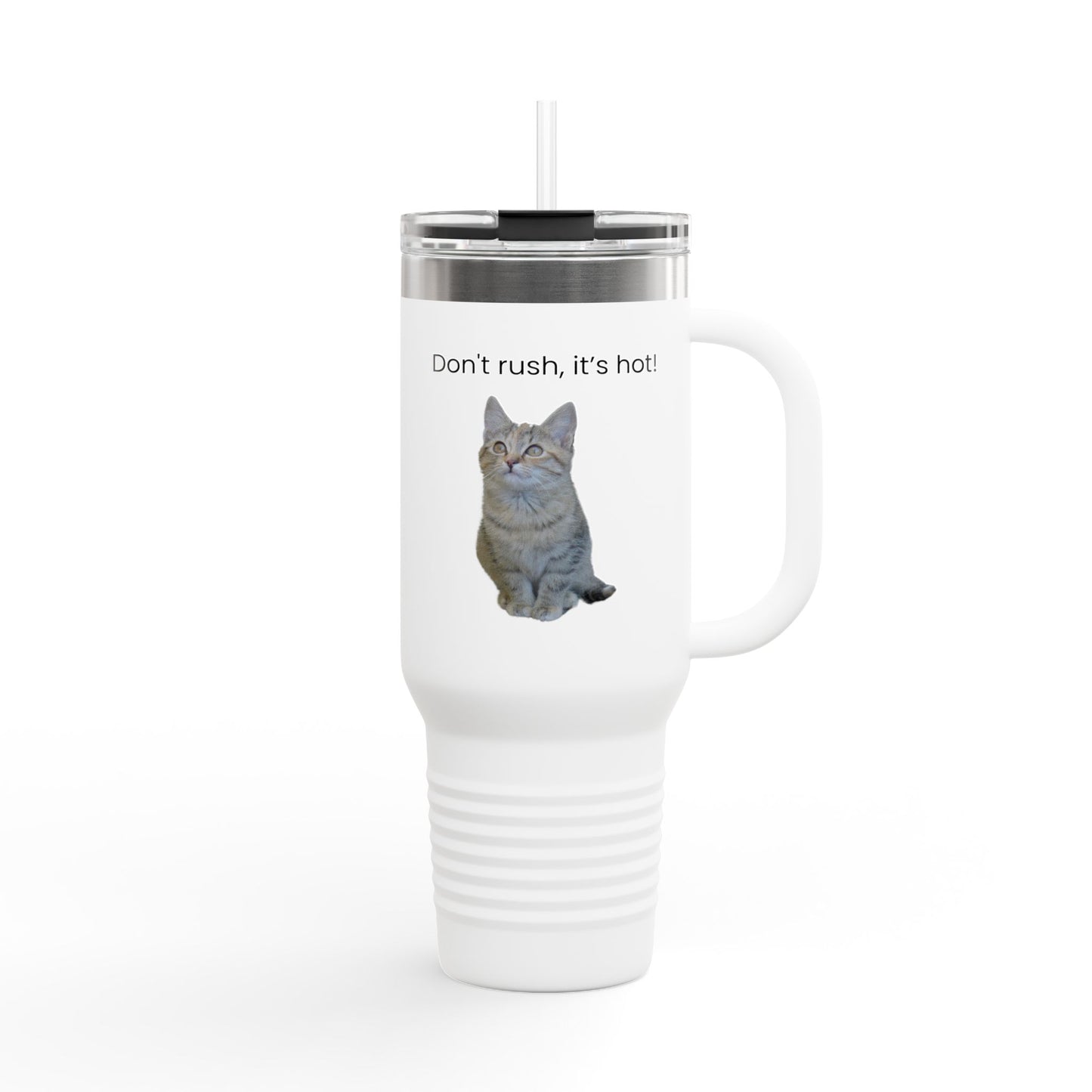 Funny Cat Insulated Travel Mug - 40oz - Perfect for Hot Drinks