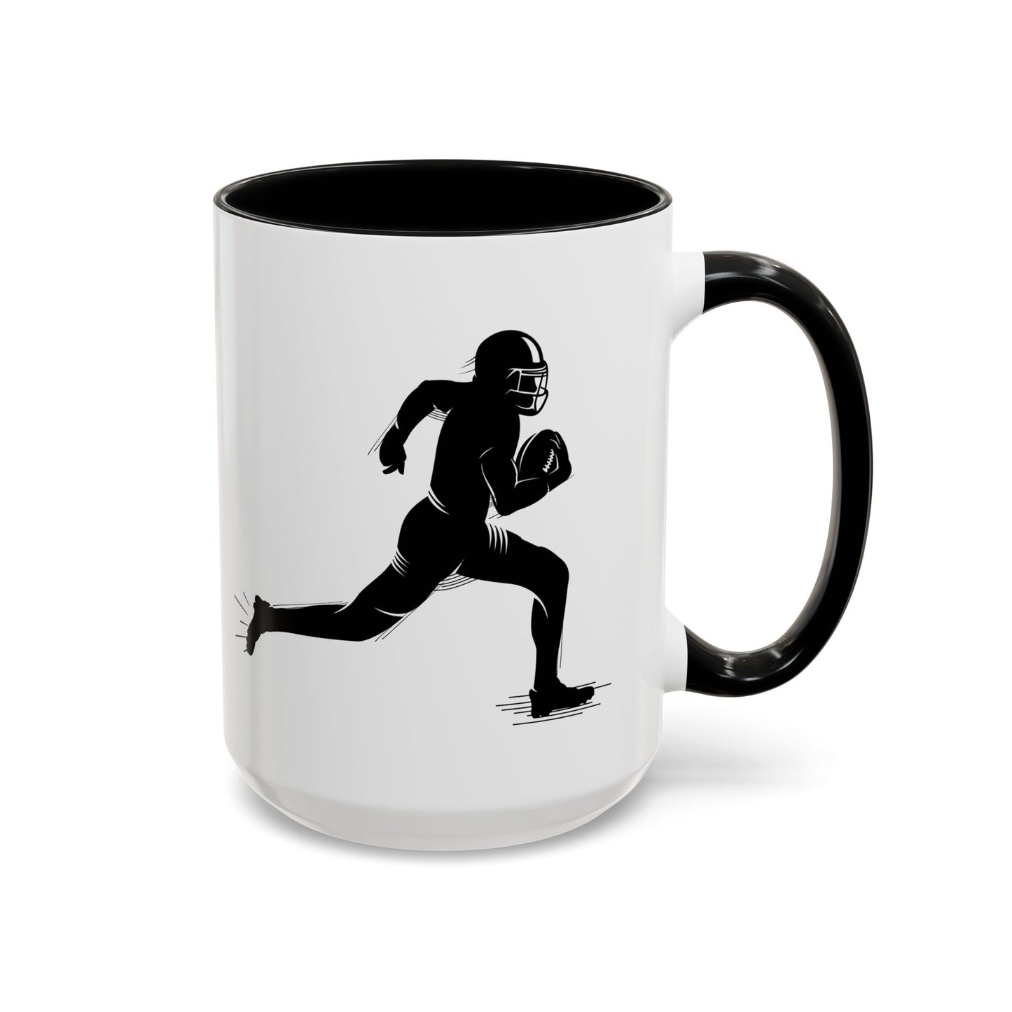 Football Player Themed Accent Coffee Mug, Sports Fan Gift, Unique Mug for Athletes, Coffee Lover, Game Day Essential