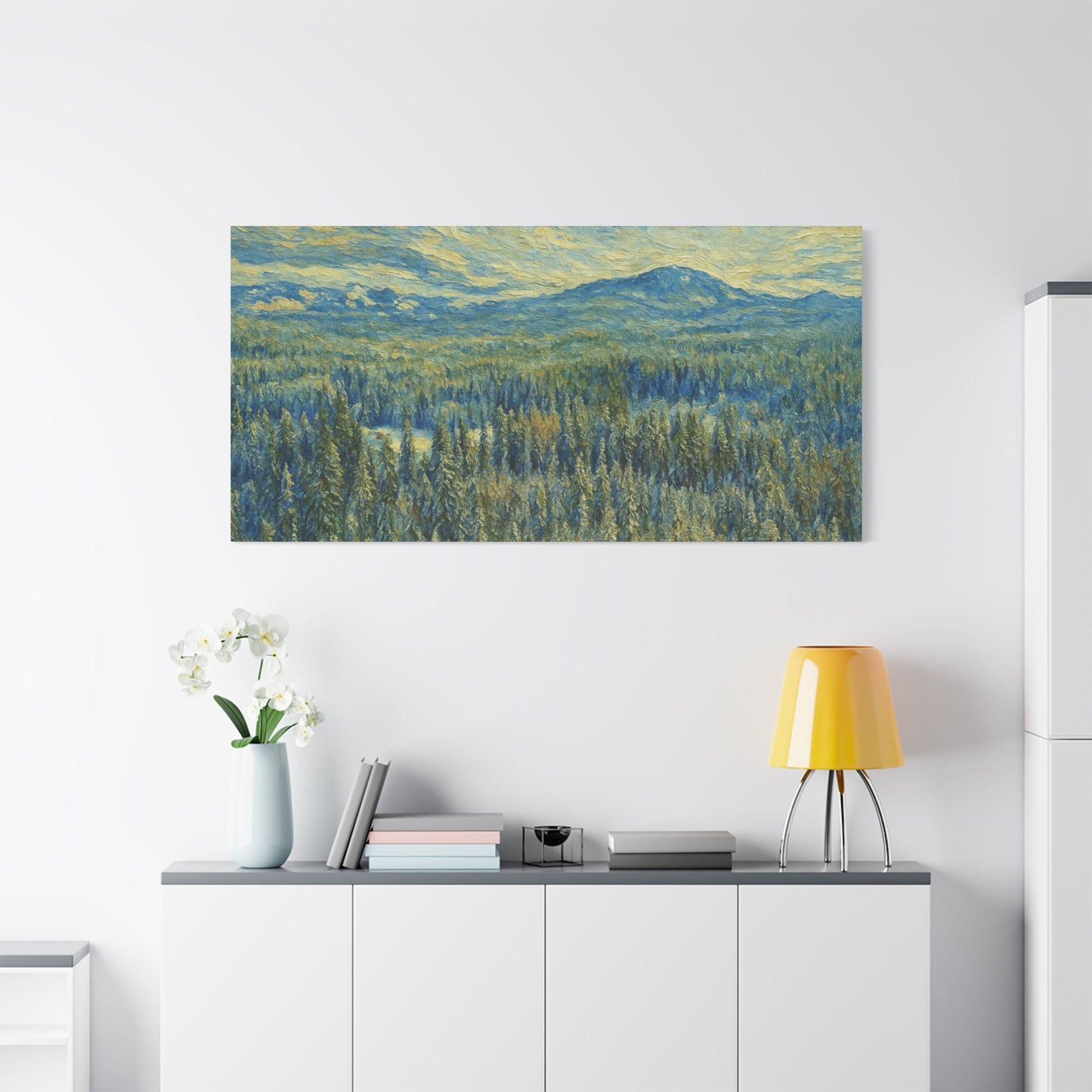 Scenic Landscape Canvas Print, Rustic Home Decor, Wall Art for Nature Lovers, Gift for Art Enthusiasts, Serene Forest Artwork