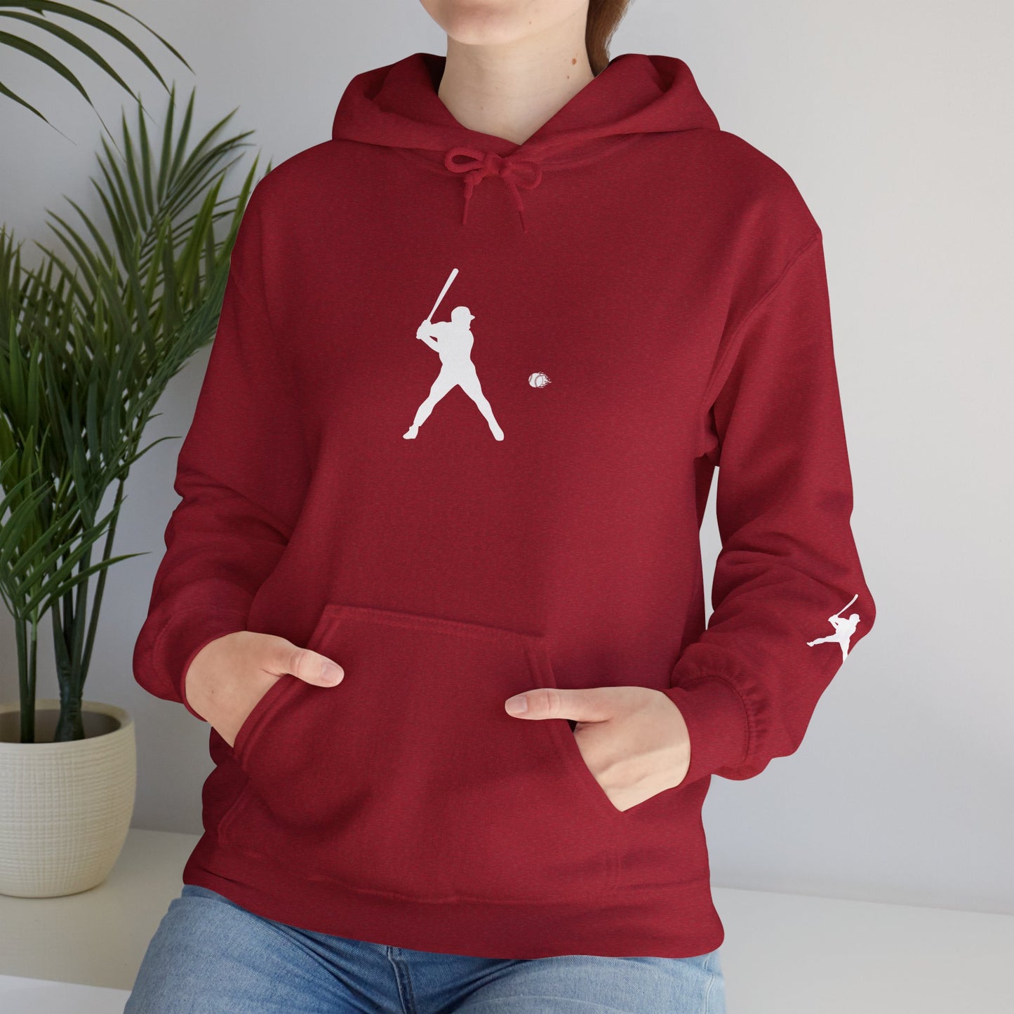 Sporty Unisex Baseball Hooded Sweatshirt, Casual Hoodie for Athletes, Perfect for Gifts, Comfy Streetwear, Ideal for Sports Events, Personal Use