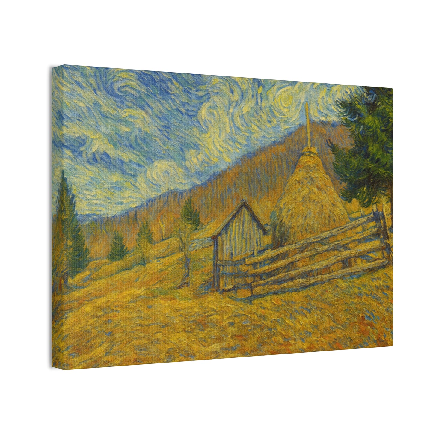 Vincent Van Gogh Inspired Canvas Print, Rustic Home Decor, Wall Art, Gift for Art Lovers, Country Landscape, Unique Art Piece
