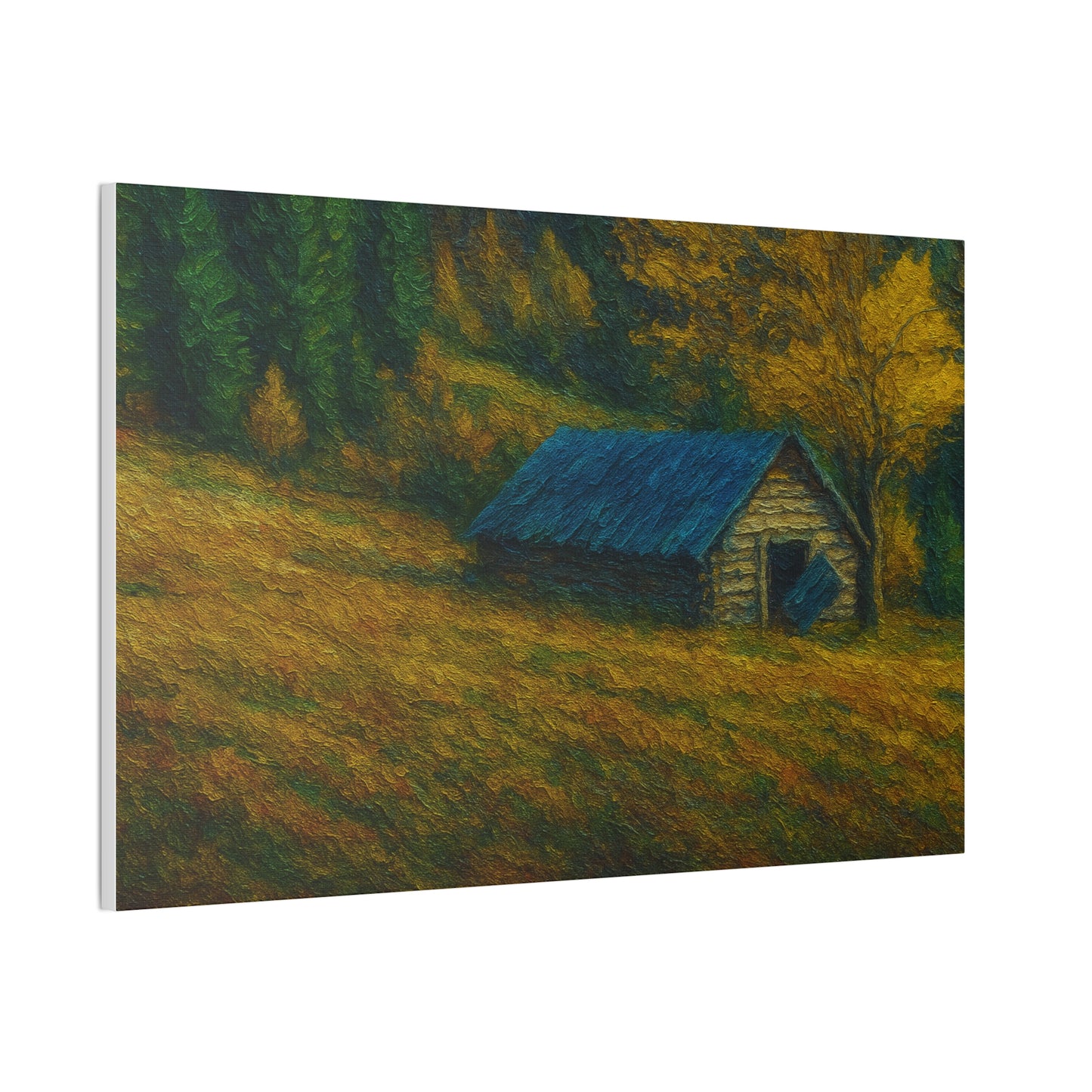 Rustic Canvas Wall Art, Nature Landscape Painting, Autumn Decor, Farmhouse Wall Art, Cozy Home Decoration
