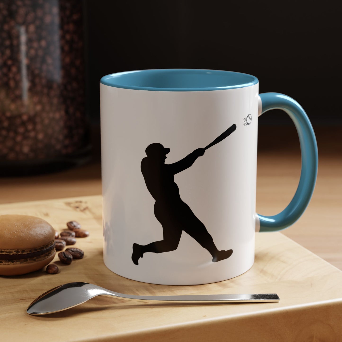 Baseball Player Accent Coffee Mug, Sports Gift, Baseball Lover Mug, Unique Coffee Cup, Personalized Sports Mug