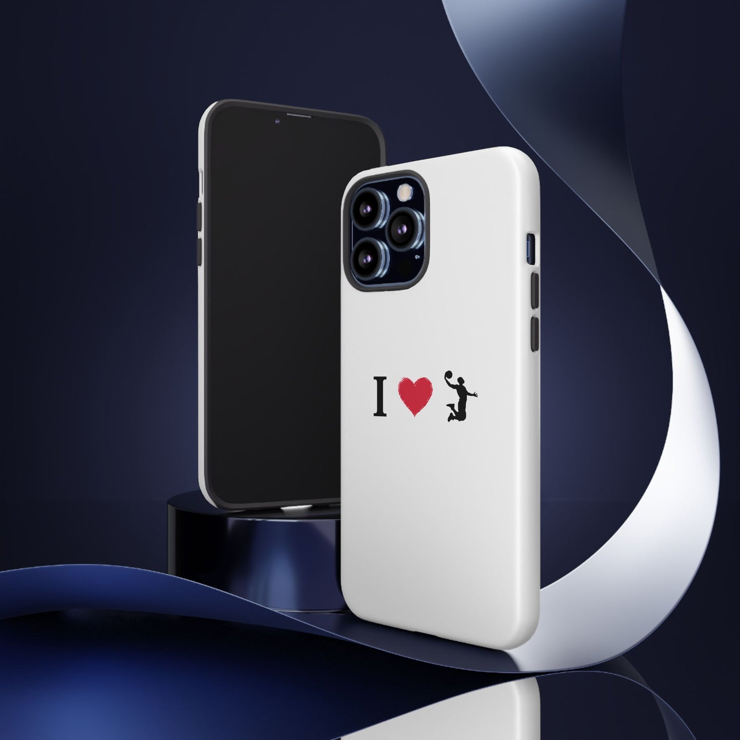 I Love Basketball Phone Case, Sporty Cell Cover, Basketball Gift for Players, Tough Cases, Love for Sports Accessories