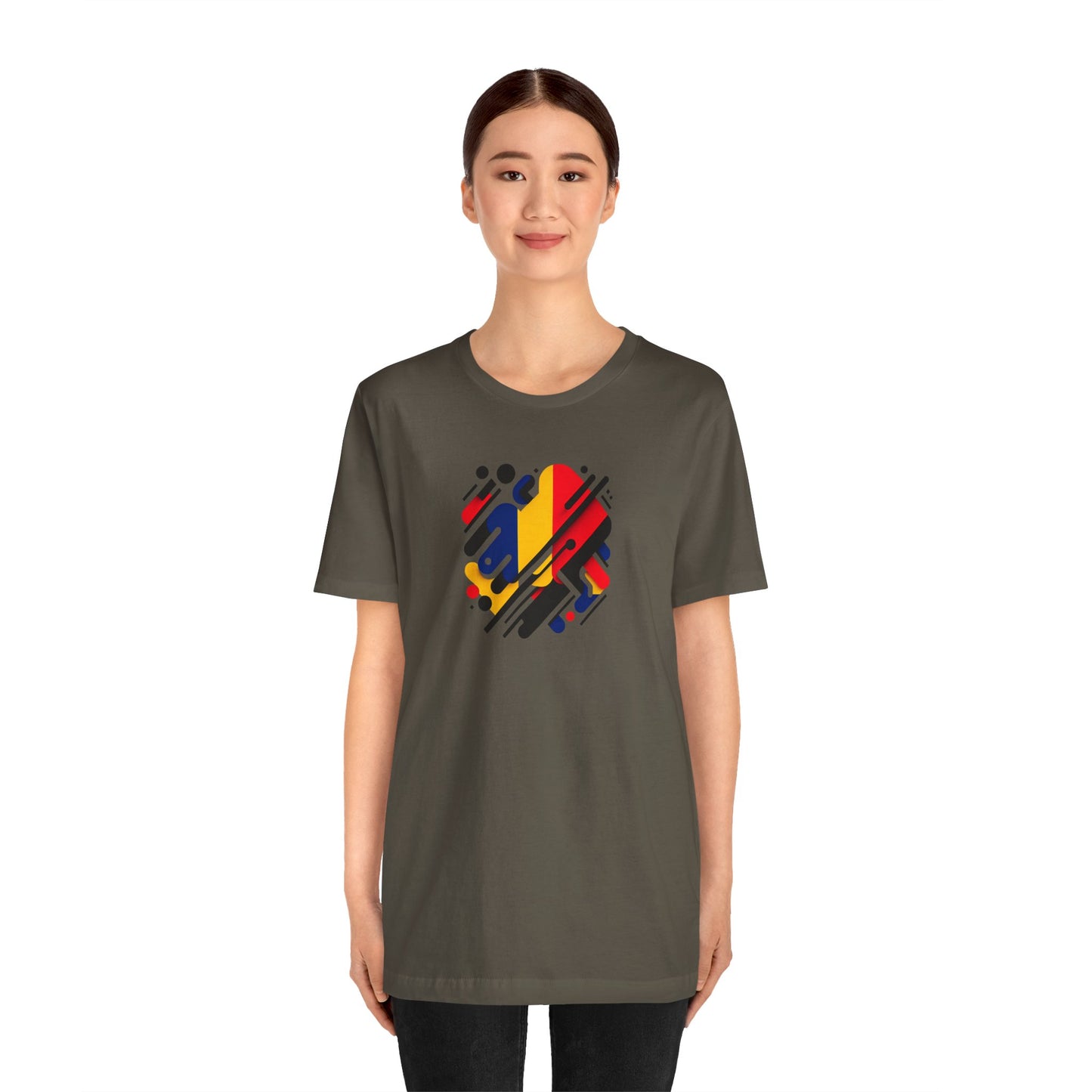 Artistic Heart Unisex Jersey Tee - Vibrant Graphic Tee, Casual Wear, Gift for Art Lovers, Birthday Surprise, Everyday Comfort