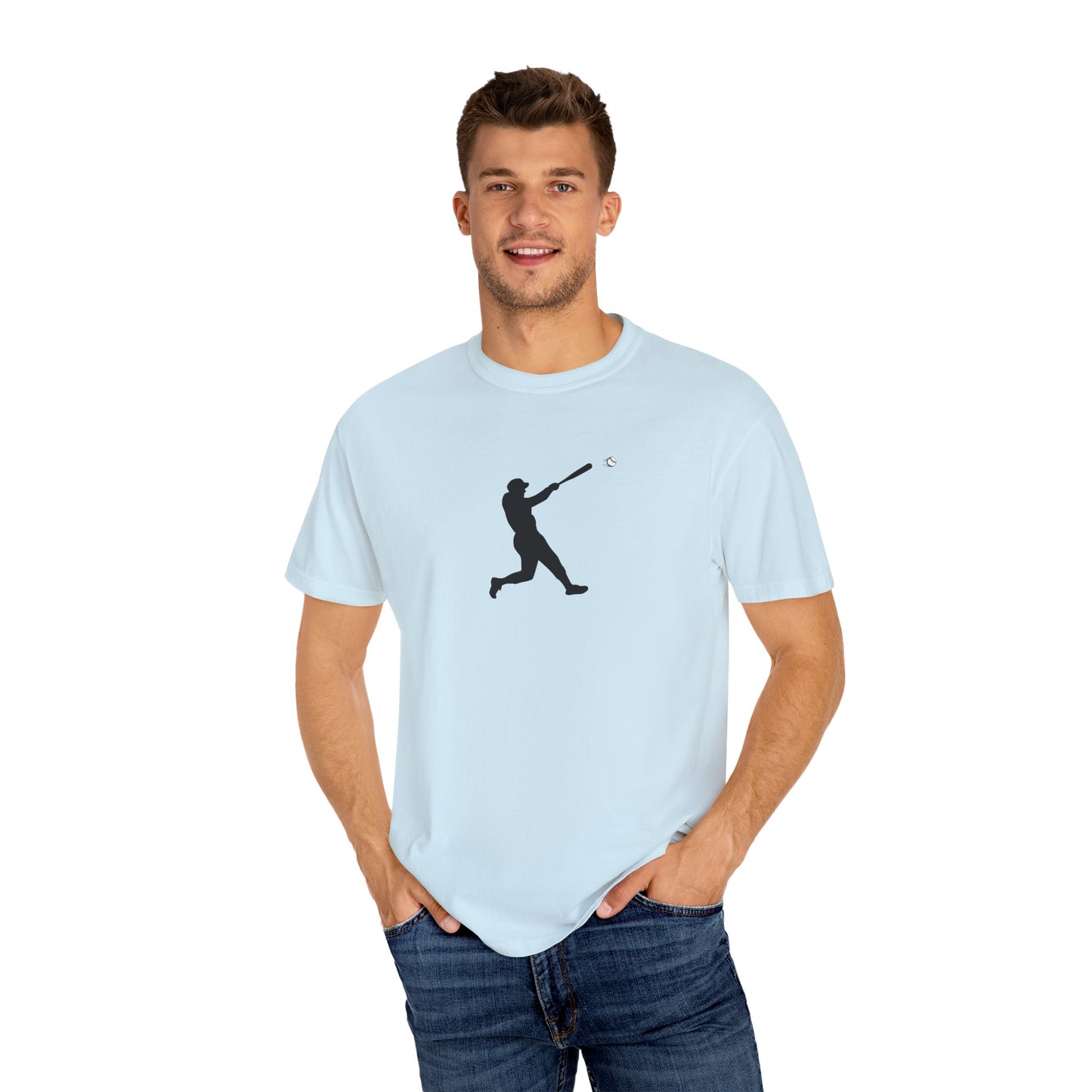 Sporty Garment-Dyed T-Shirt for Baseball Lovers, Casual Tee, Unisex Sports Shirt, Perfect Gift for Athletes, Outdoor Activities