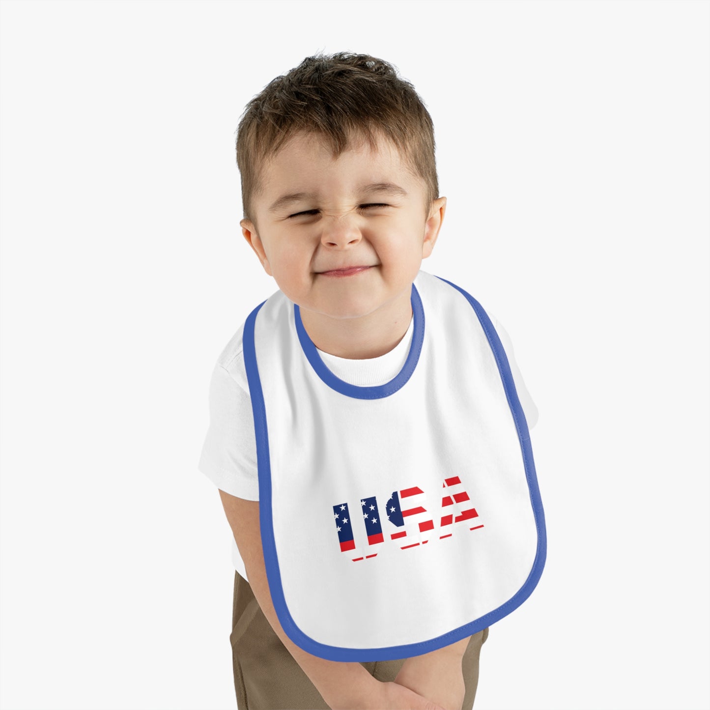 USA Bib for Babies, Americana Baby Bib, Infant Dining Essential, Gift for New Parents, Baby Shower, Fourth of July