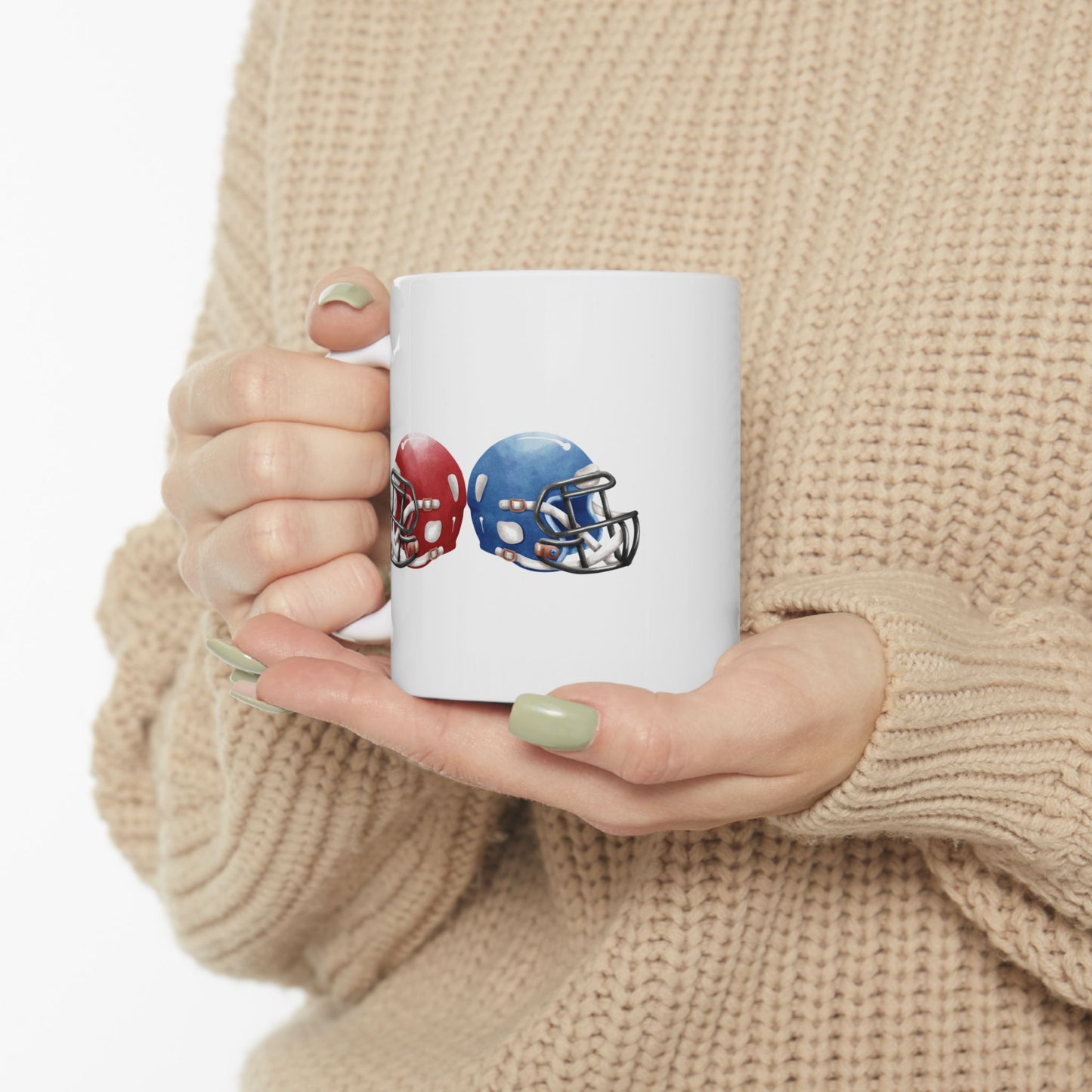 Football Fan Ceramic Mug | 11oz, 15oz | Perfect for Game Day, Sports Enthusiasts, Gifts, Tailgating, Team Celebration