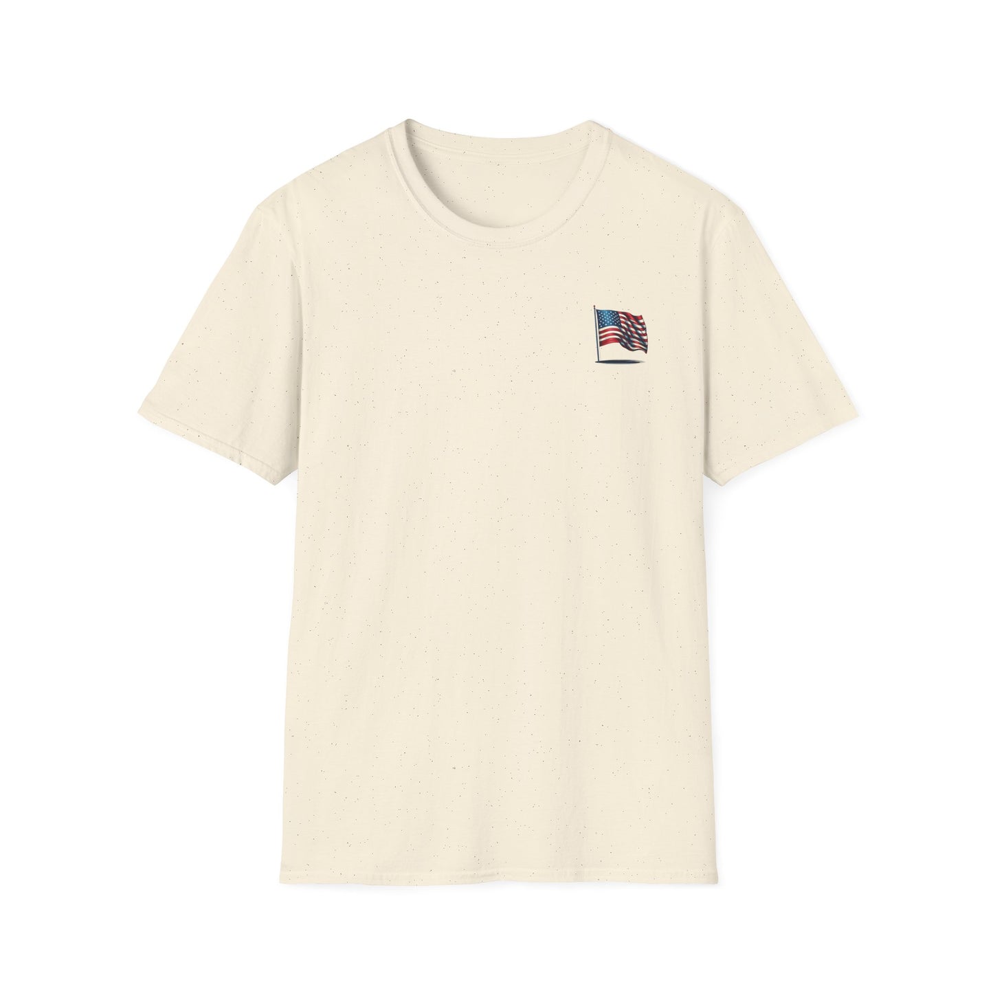 Patriotic Unisex Softstyle T-Shirt, American Flag Tee, USA Pride Shirt, Perfect for Independence Day, Casual Wear