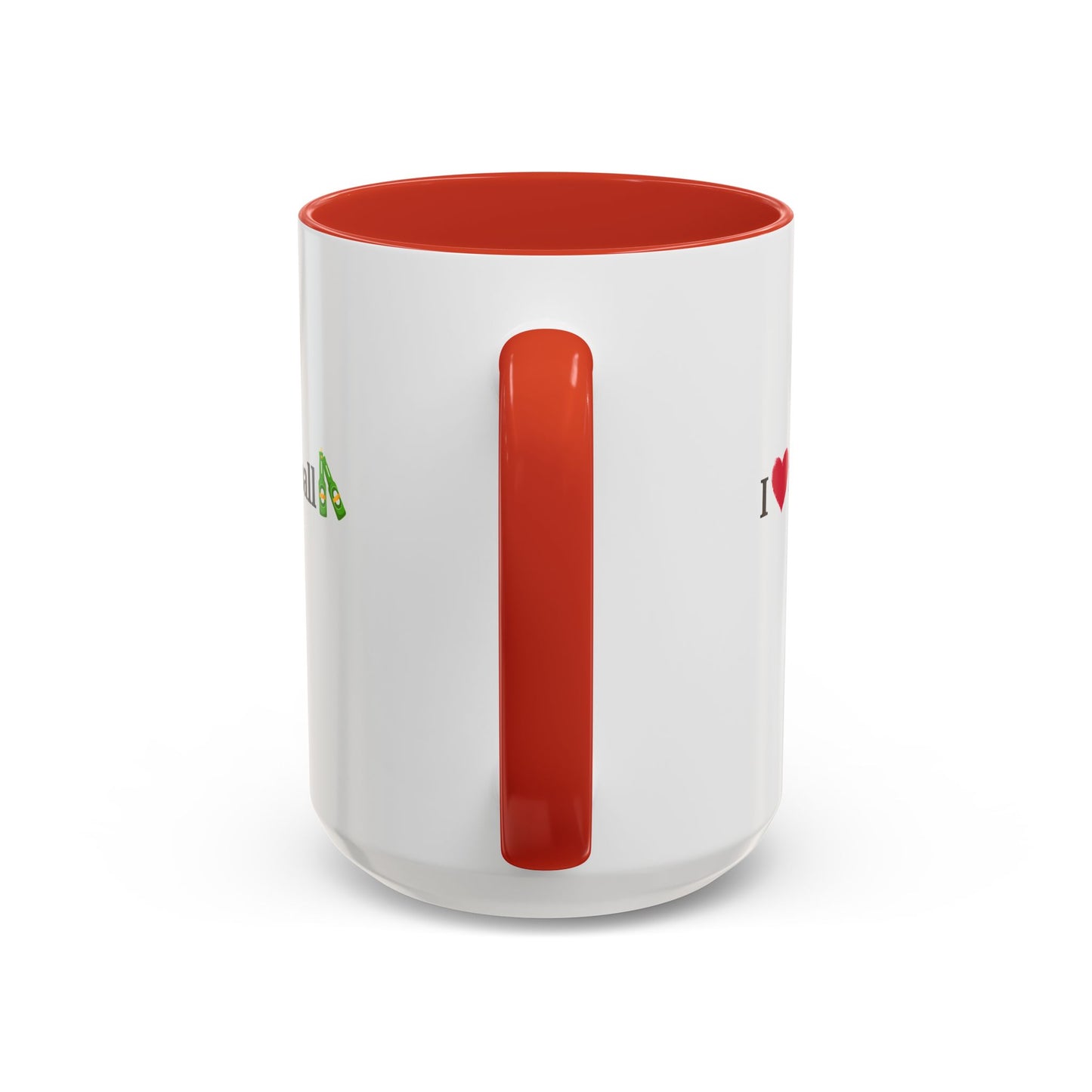 I Love Football Accent Coffee Mug, Perfect Gift for Sports Lovers, Football Enthusiasts, Unique Mug for Game Days, Home or Office Decor