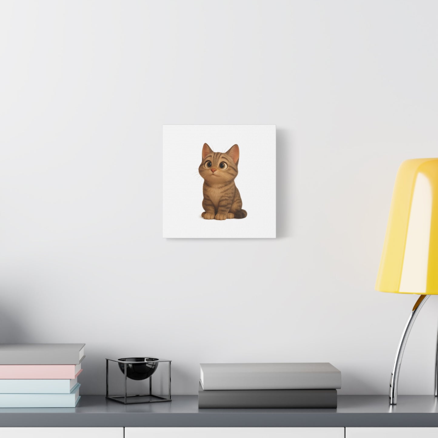 Adorable Cat Canvas Art, Cute Cat Wall Decor, Pet Lover Gift, Nursery Wall Art, Animal Print, Modern Home Decor