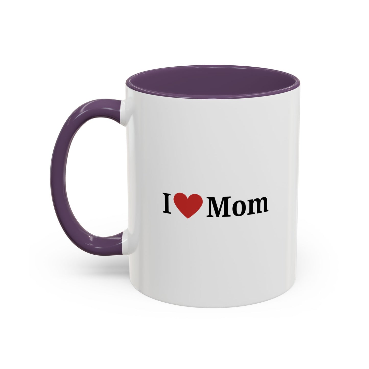 I Love Mom Accent Coffee Mug - Perfect Gift for Mother's Day & Special Occasions