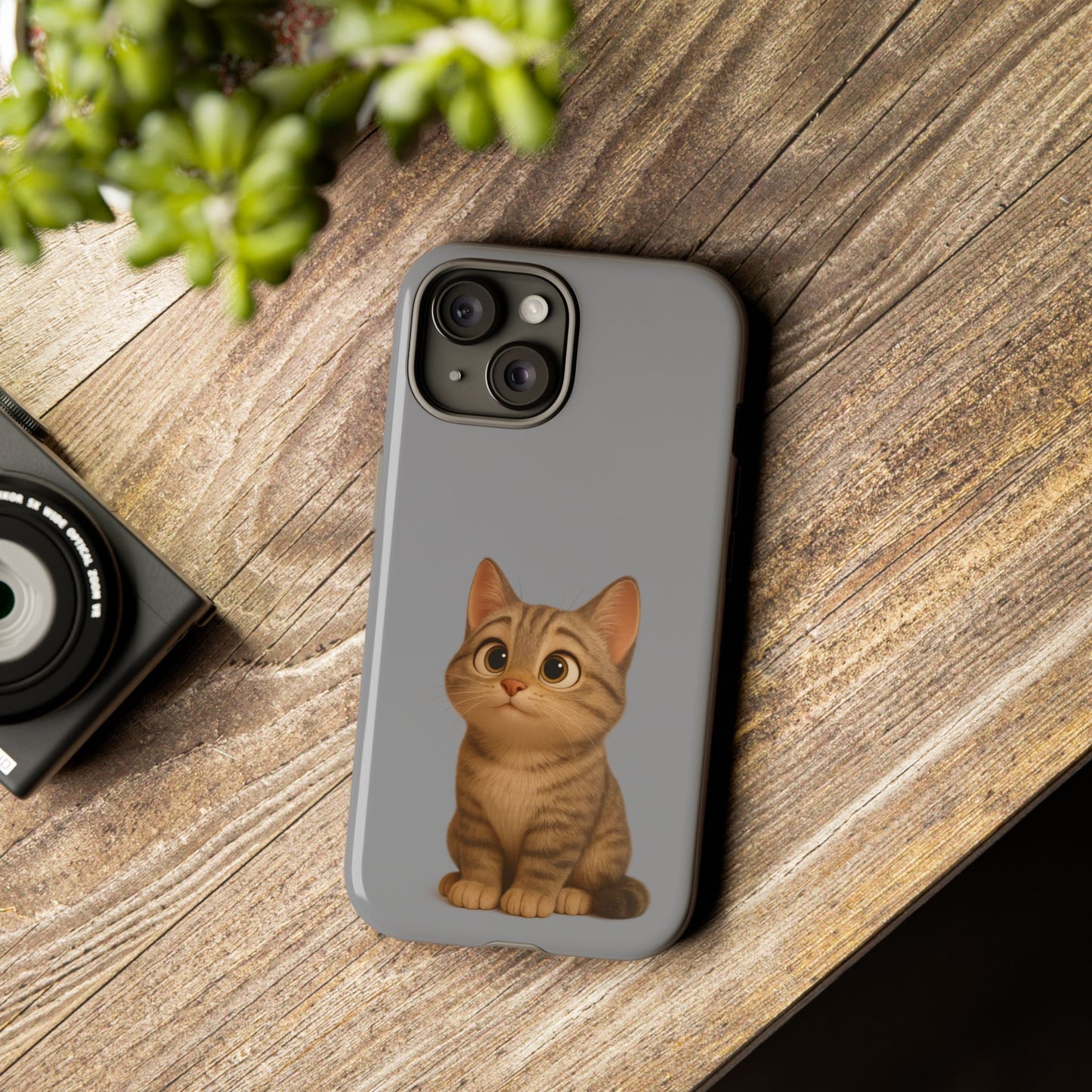 Cute Cat Phone Case, Kawaii Pet Accessory, Gift for Cat Lovers, Animal Phone Cover for Kids, Unique Kitty Design, Birthdays, Holidays