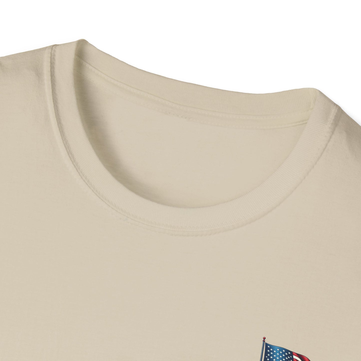 Patriotic Unisex Softstyle T-Shirt, American Flag Tee, USA Pride Shirt, Perfect for Independence Day, Casual Wear