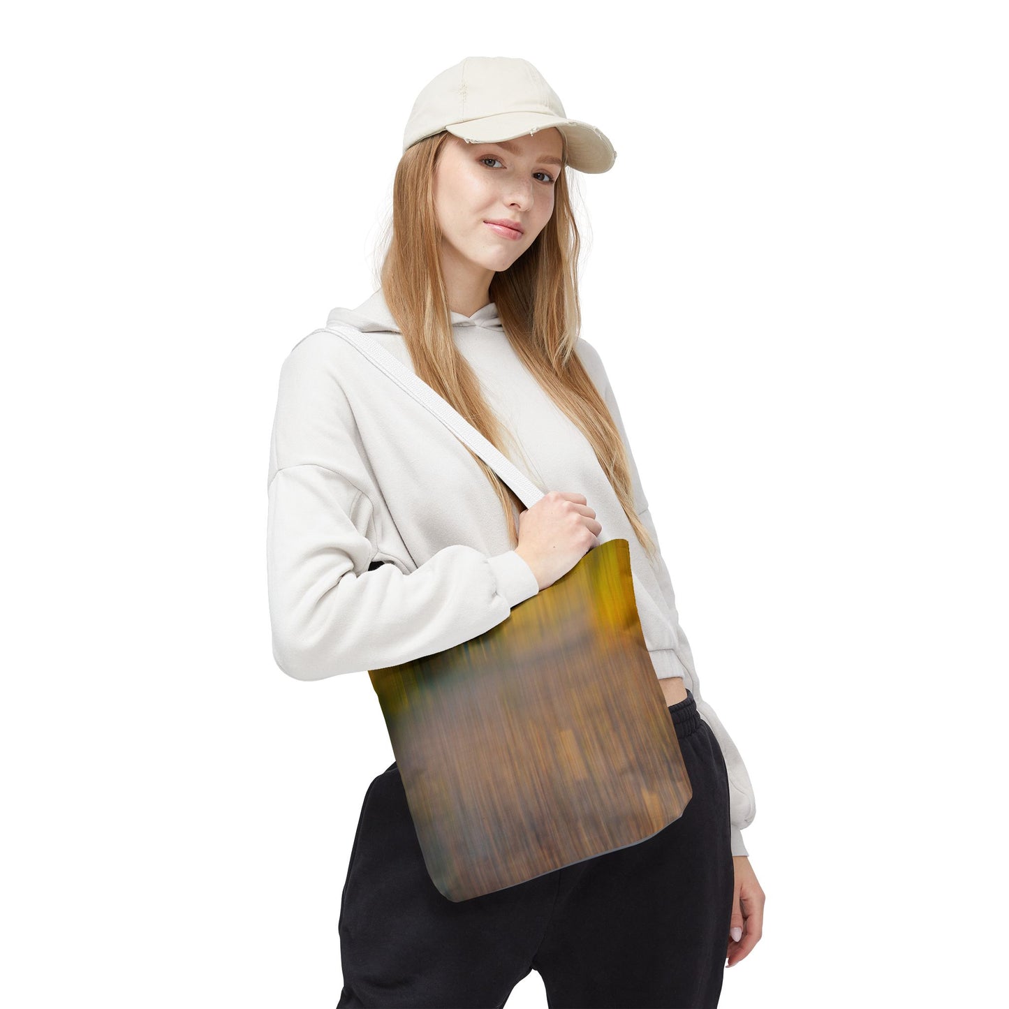 Abstract Art Tote Bag - Stylish and Eco-Friendly Diagonal Stripes for Everyday Use