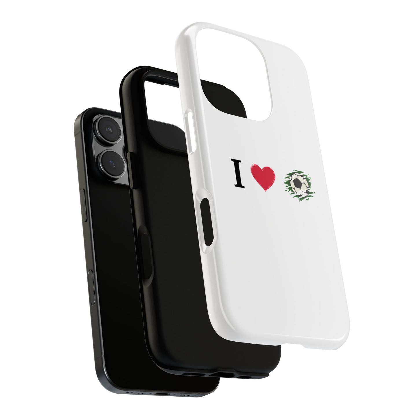 Soccer Phone Case, I Love Soccer, Tough Case Cover, Sporty Phone Accessories, Gift for Soccer Lovers, Unique Soccer Design