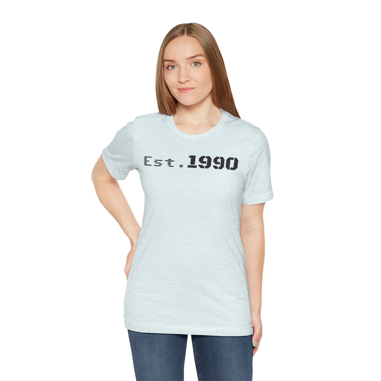 Unisex Est. 1990 Nostalgic Jersey Tee - Perfect Gift, Vintage Style, Retro Fashion, Birthday Celebration, Casual Wear