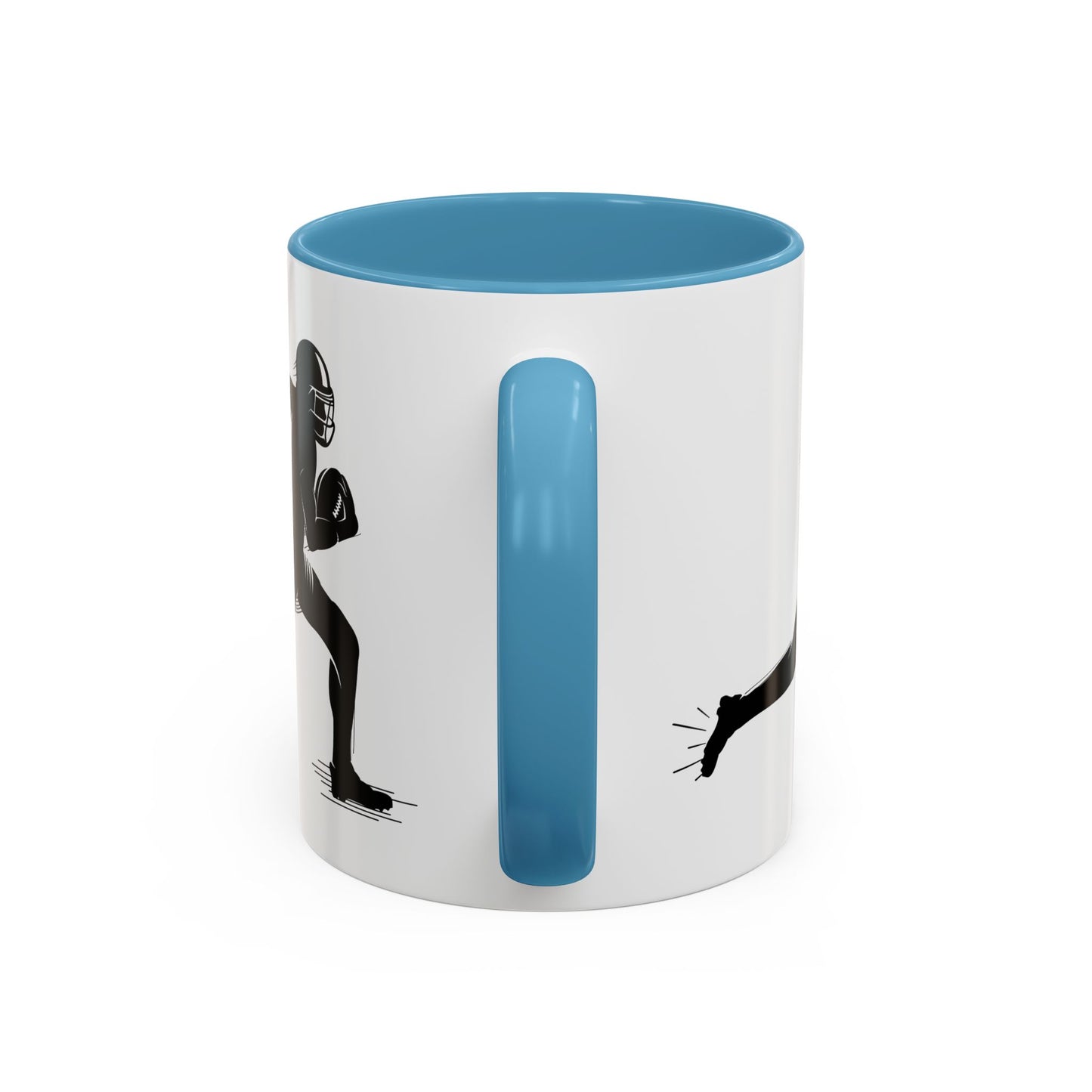 Football Player Themed Accent Coffee Mug, Sports Fan Gift, Unique Mug for Athletes, Coffee Lover, Game Day Essential