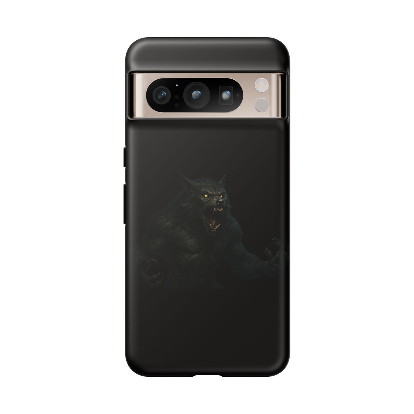 Werewolf Phone Case, Tough Cases, Black Panther Design, Gift for Animal Lovers, Phone Accessories, Fierce Phone Protection