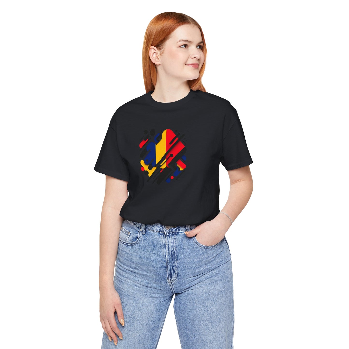 Artistic Heart Unisex Jersey Tee - Vibrant Graphic Tee, Casual Wear, Gift for Art Lovers, Birthday Surprise, Everyday Comfort