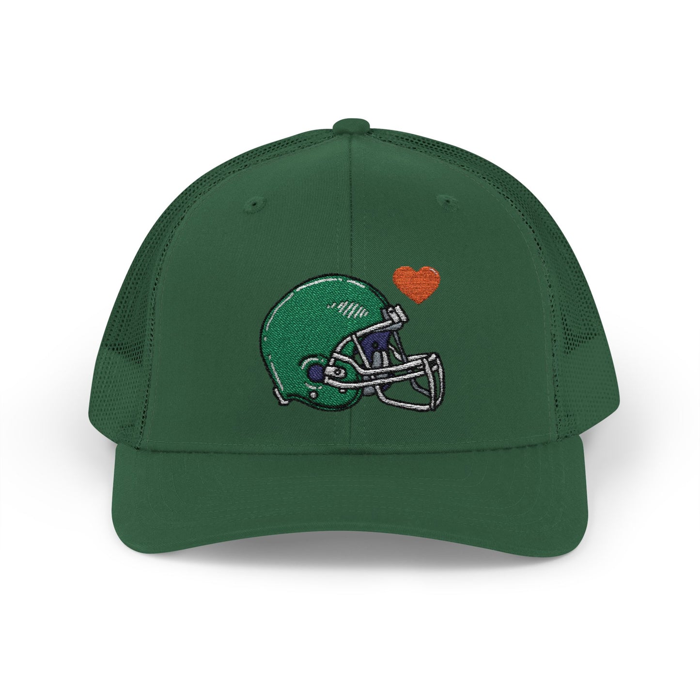 Snapback Trucker Cap with Football Heart Design - Perfect for Sports Fans, Gifts for Gamers, Casual Outings, Tailgating, and Team Spirit