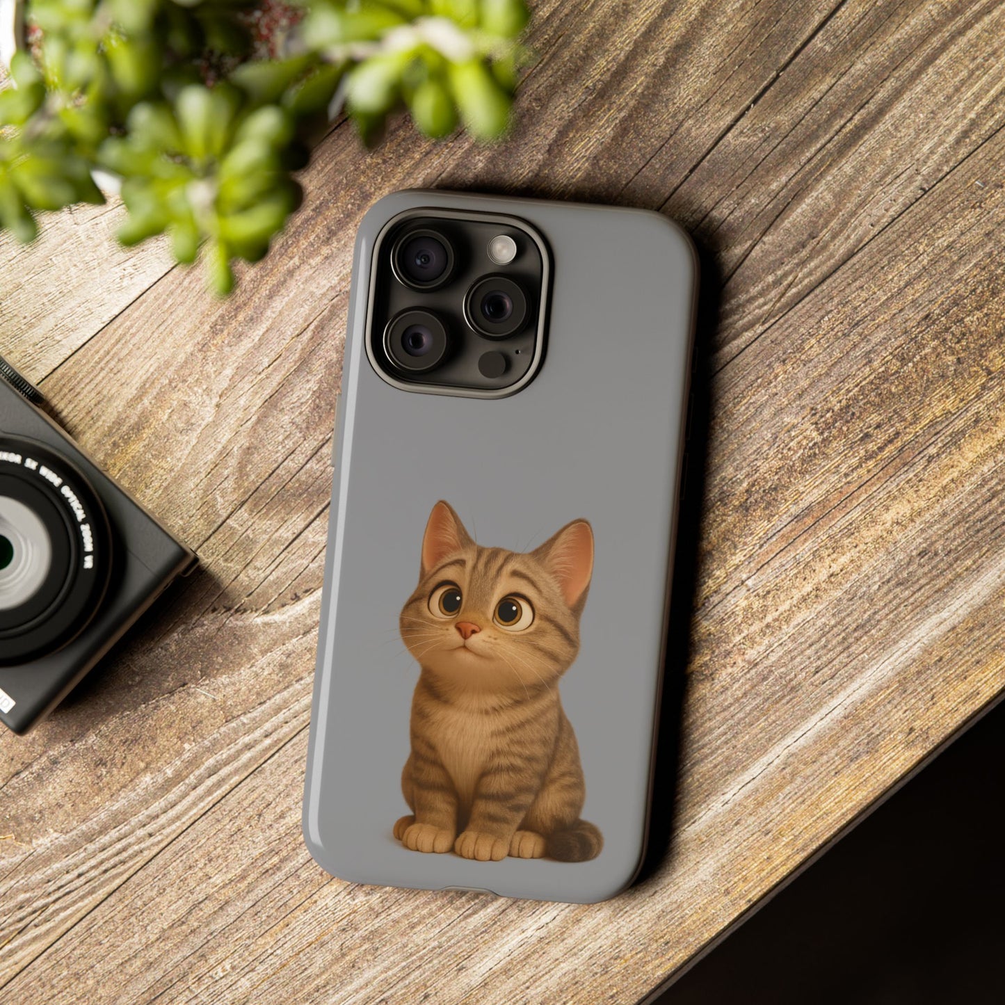 Cute Cat Phone Case, Kawaii Pet Accessory, Gift for Cat Lovers, Animal Phone Cover for Kids, Unique Kitty Design, Birthdays, Holidays