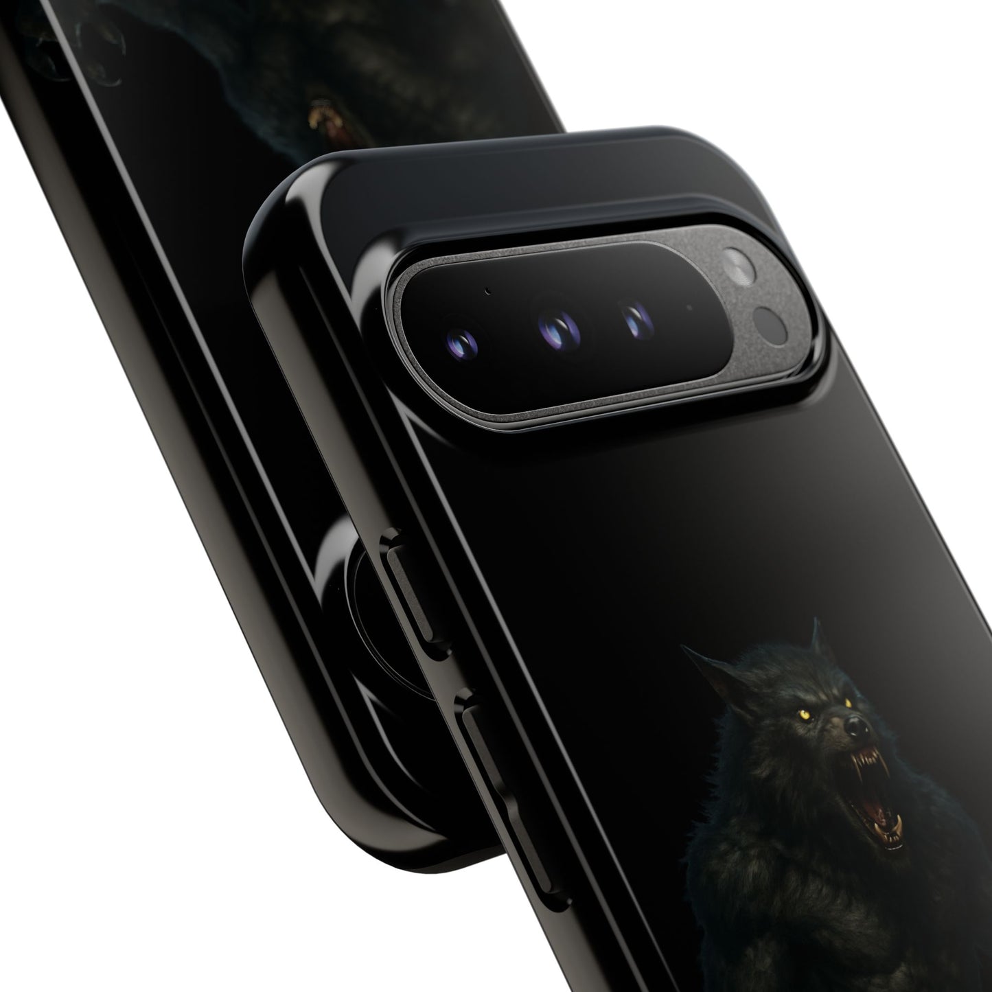 Werewolf Phone Case, Tough Cases, Black Panther Design, Gift for Animal Lovers, Phone Accessories, Fierce Phone Protection
