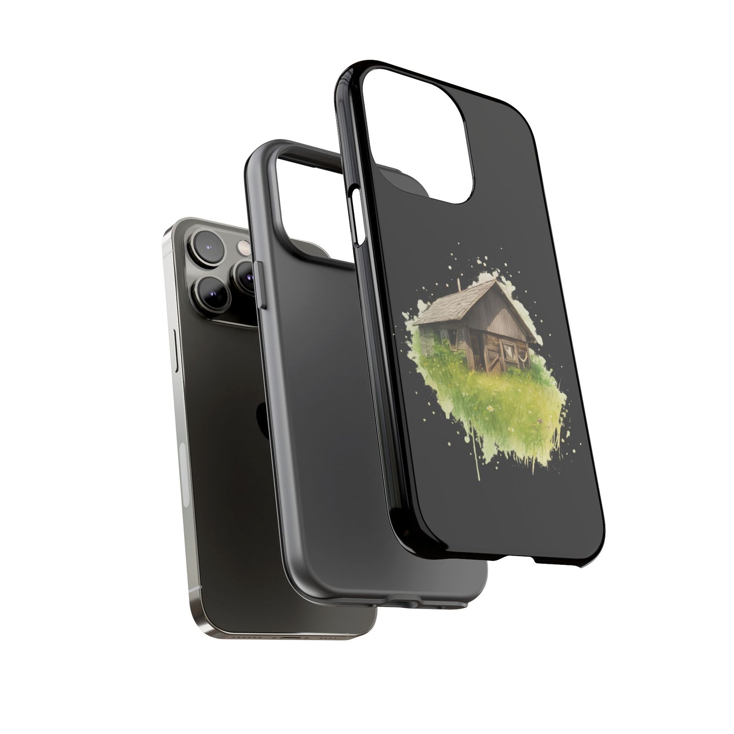 Rustic Farmhouse Phone Case, Cute Cottage Design, Tough Cases for Nature Lovers, Eco-Friendly Gift, Customizable Tech Accessories