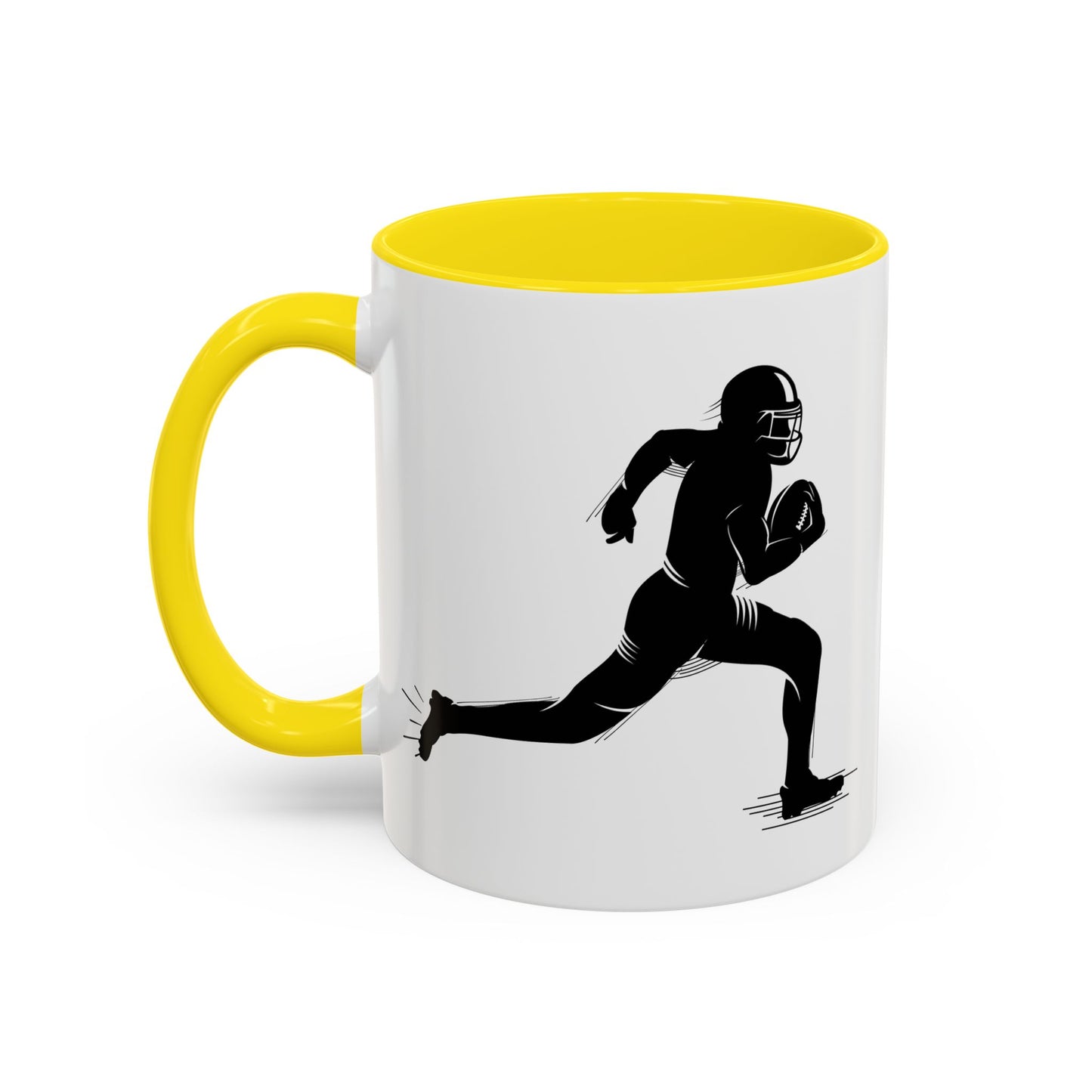 Football Player Themed Accent Coffee Mug, Sports Fan Gift, Unique Mug for Athletes, Coffee Lover, Game Day Essential