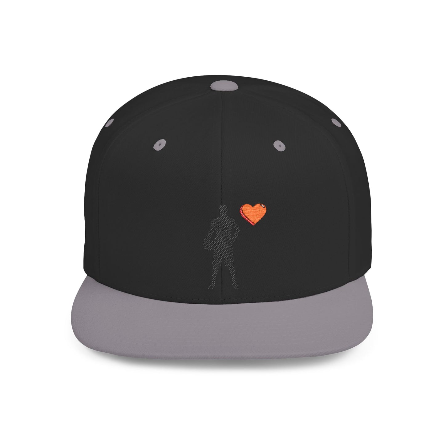 Sporty Love Flat Bill Snapback Hat – Adjustable Cap for Athletes, Casual Wear, Gifts for Sports Fans, Basketball Enthusiasts, Unique