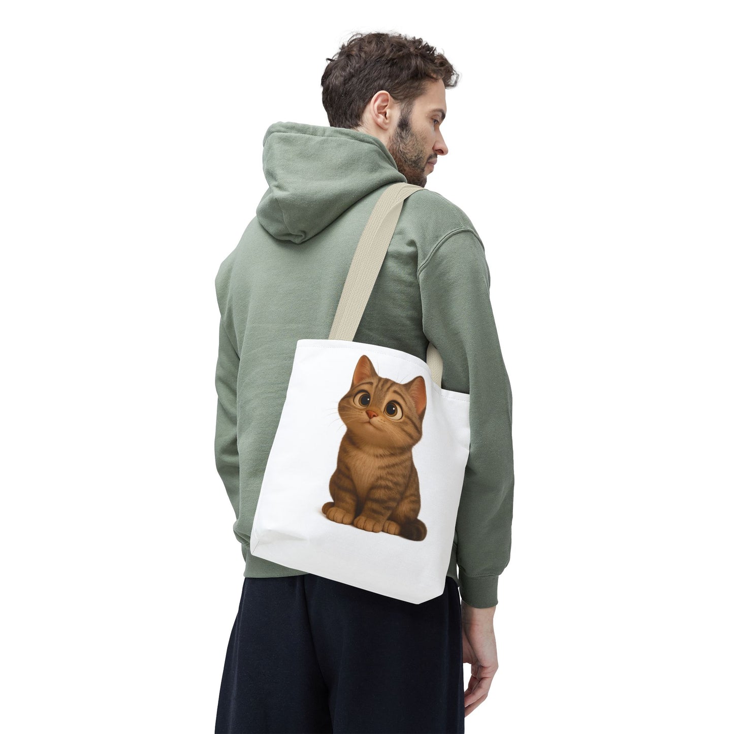 Cute Cat Tote Bag - Perfect for Animal Lovers, Eco-Friendly Carryall, Beach Bag, Shopping Tote, Gift for Cat Owners