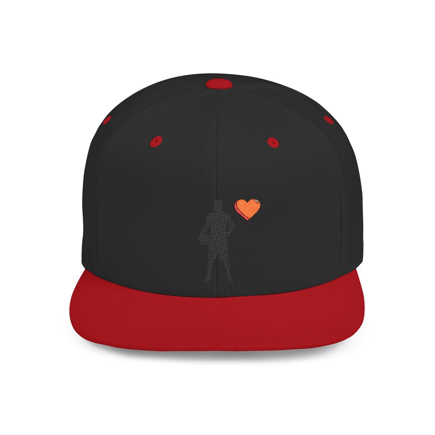 Sporty Love Flat Bill Snapback Hat – Adjustable Cap for Athletes, Casual Wear, Gifts for Sports Fans, Basketball Enthusiasts, Unique