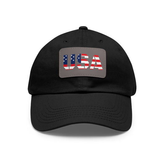Dad Hat with USA Leather Patch