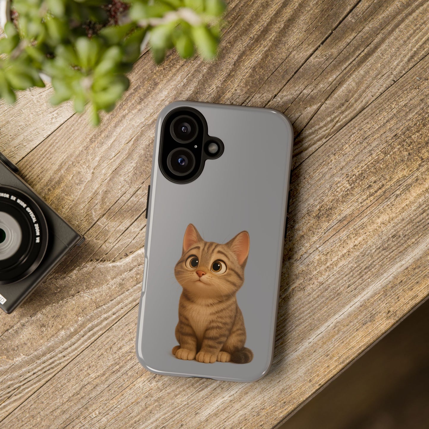 Cute Cat Phone Case, Kawaii Pet Accessory, Gift for Cat Lovers, Animal Phone Cover for Kids, Unique Kitty Design, Birthdays, Holidays