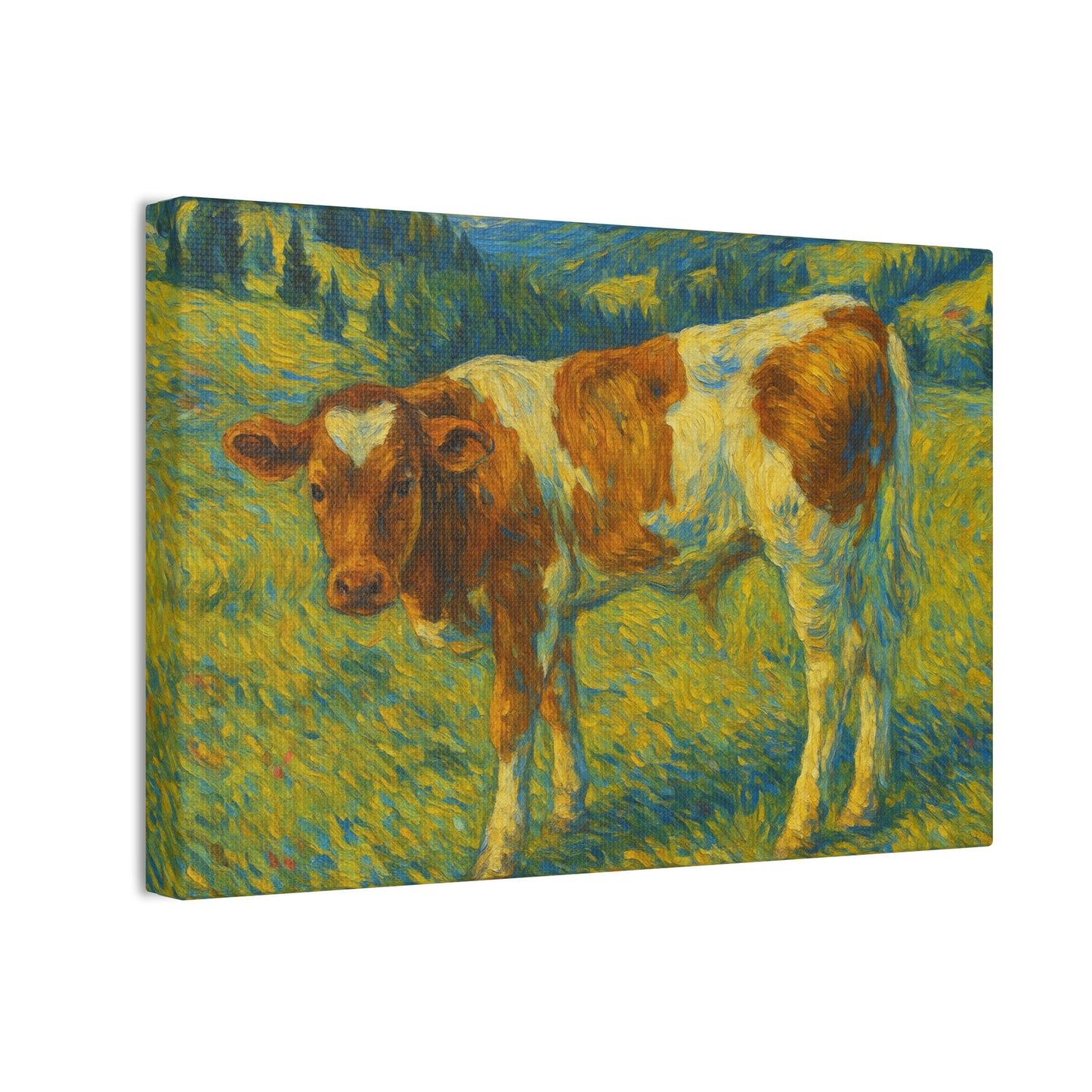 Cow Art Canvas Print, Rustic Farmhouse Decor, Animal Lover Gift, Country Wall Art, Thoughtful Homewarming