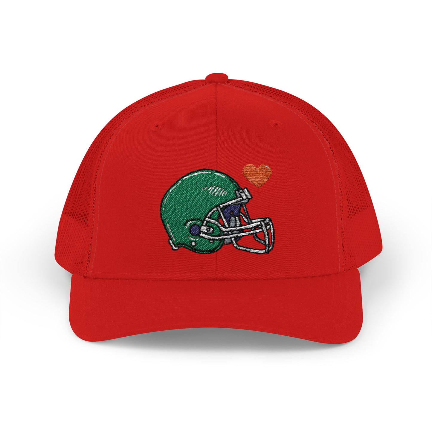 Snapback Trucker Cap with Football Heart Design - Perfect for Sports Fans, Gifts for Gamers, Casual Outings, Tailgating, and Team Spirit