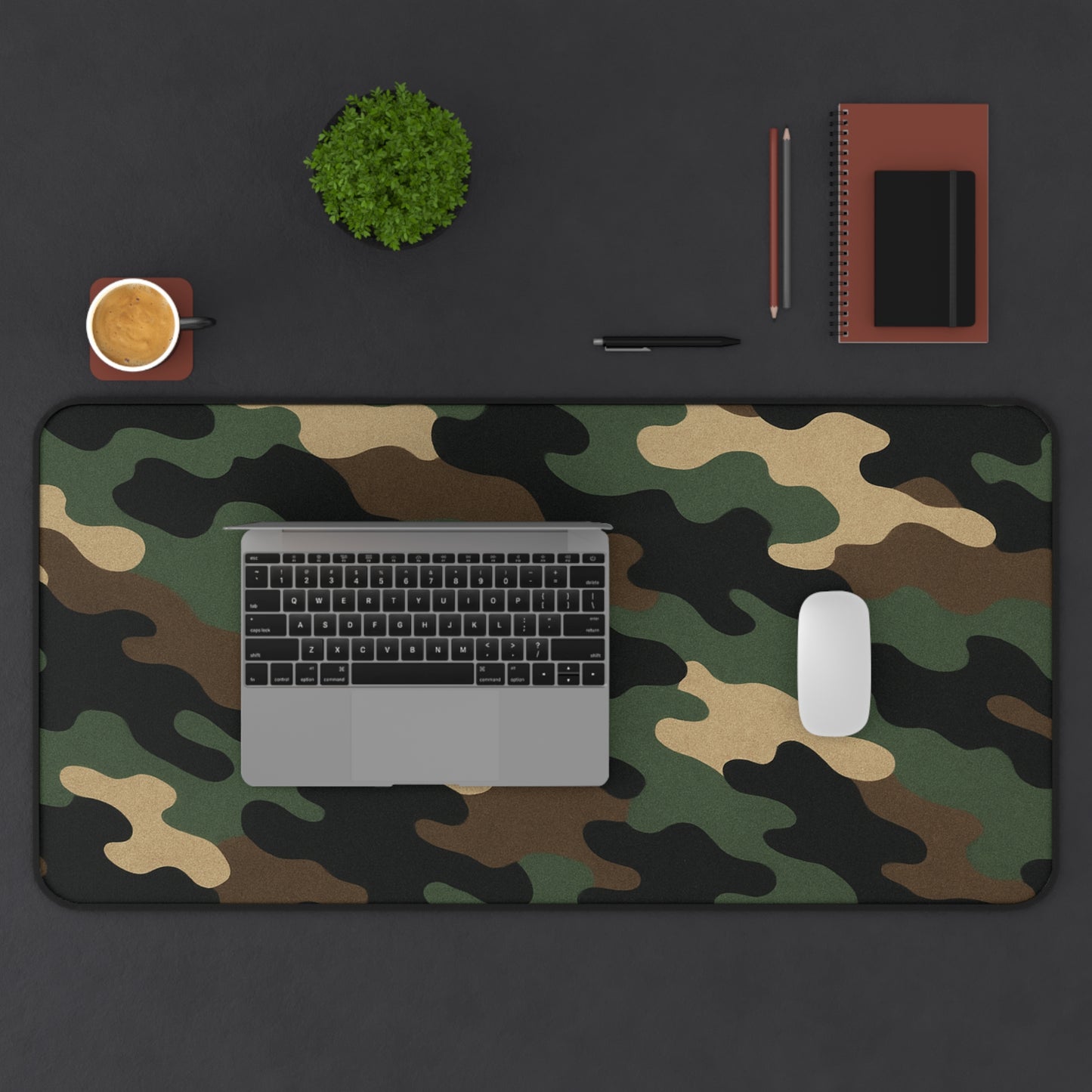 Camouflage Desk Mat - Stylish Workspace Decor, Gamer Mouse Pad, Home Office Accessory, Military Theme, Durable and Functional