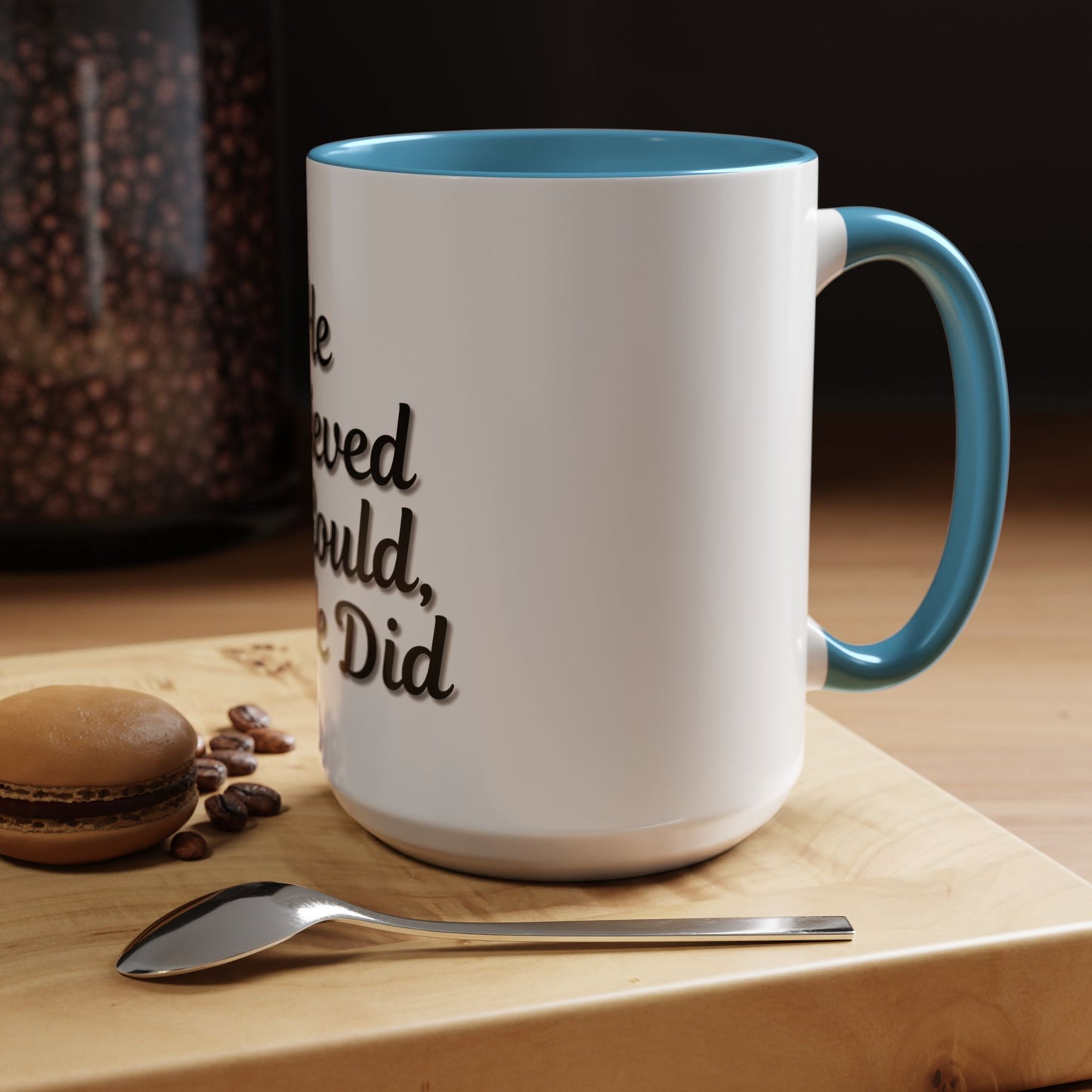 Inspirational Accent Coffee Mug - 'He Believed He Could, So He Did' - Perfect Gift for Motivational Moments
