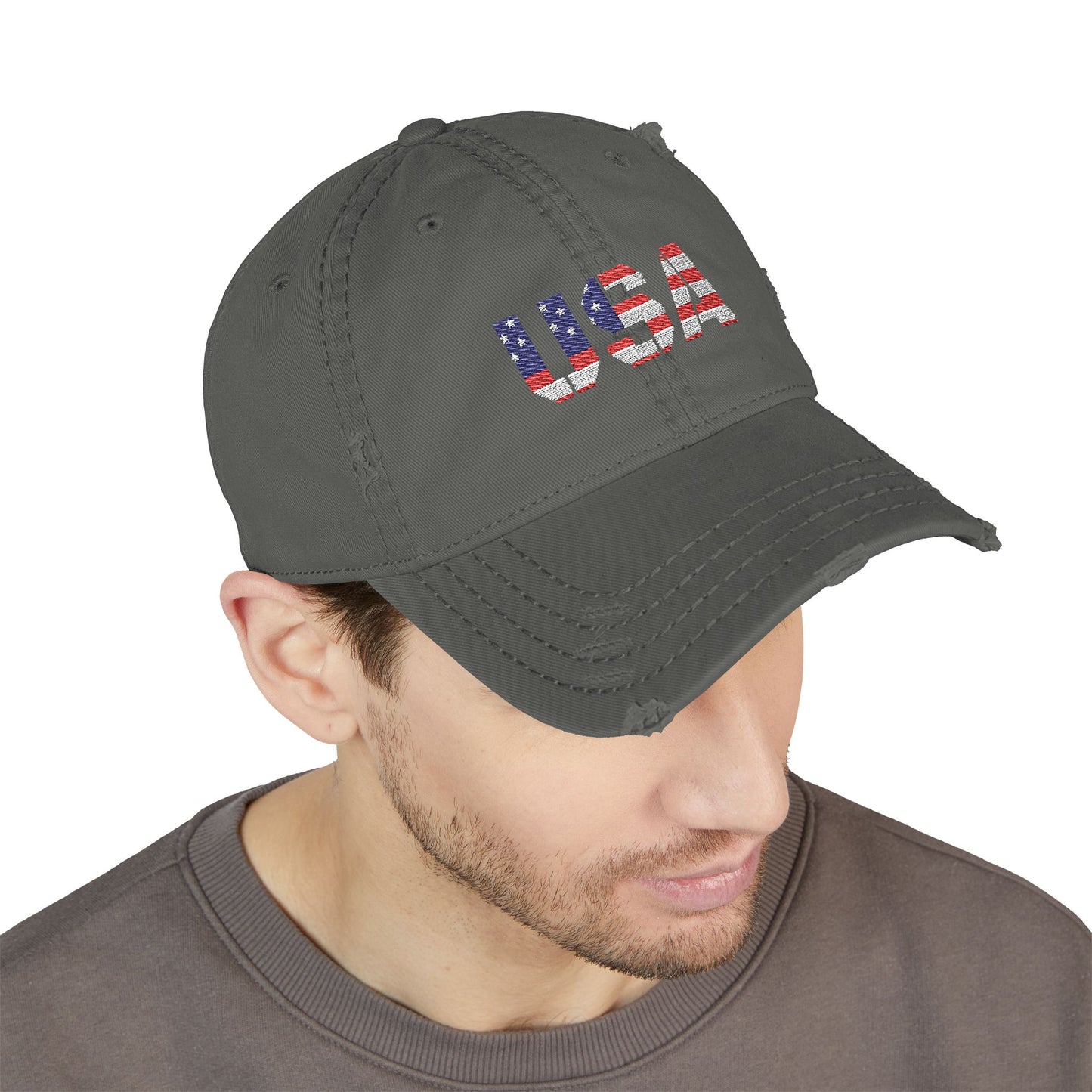 Dad Hat - Distressed USA Patriotic Baseball Cap