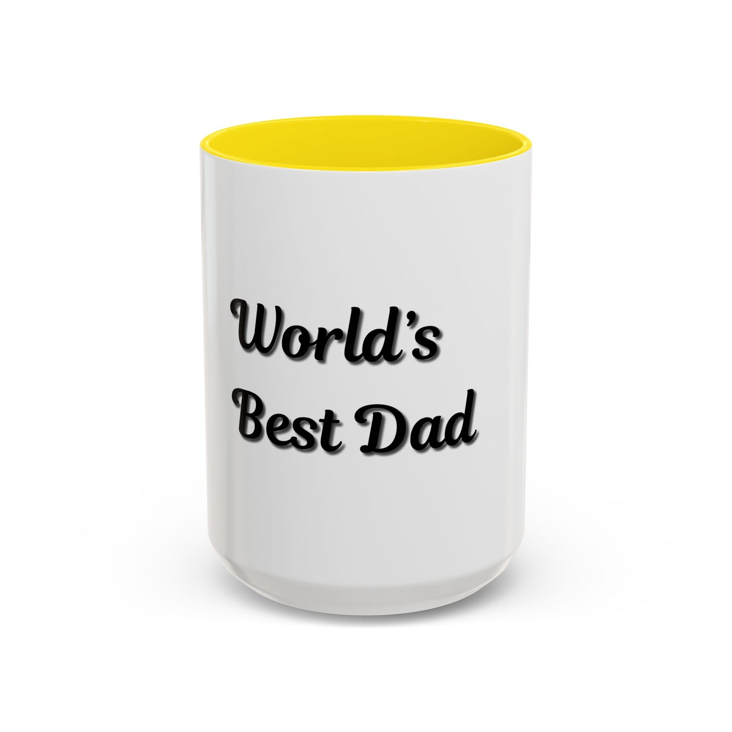 World's Best Dad Accent Coffee Mug - Perfect Gift for Father's Day