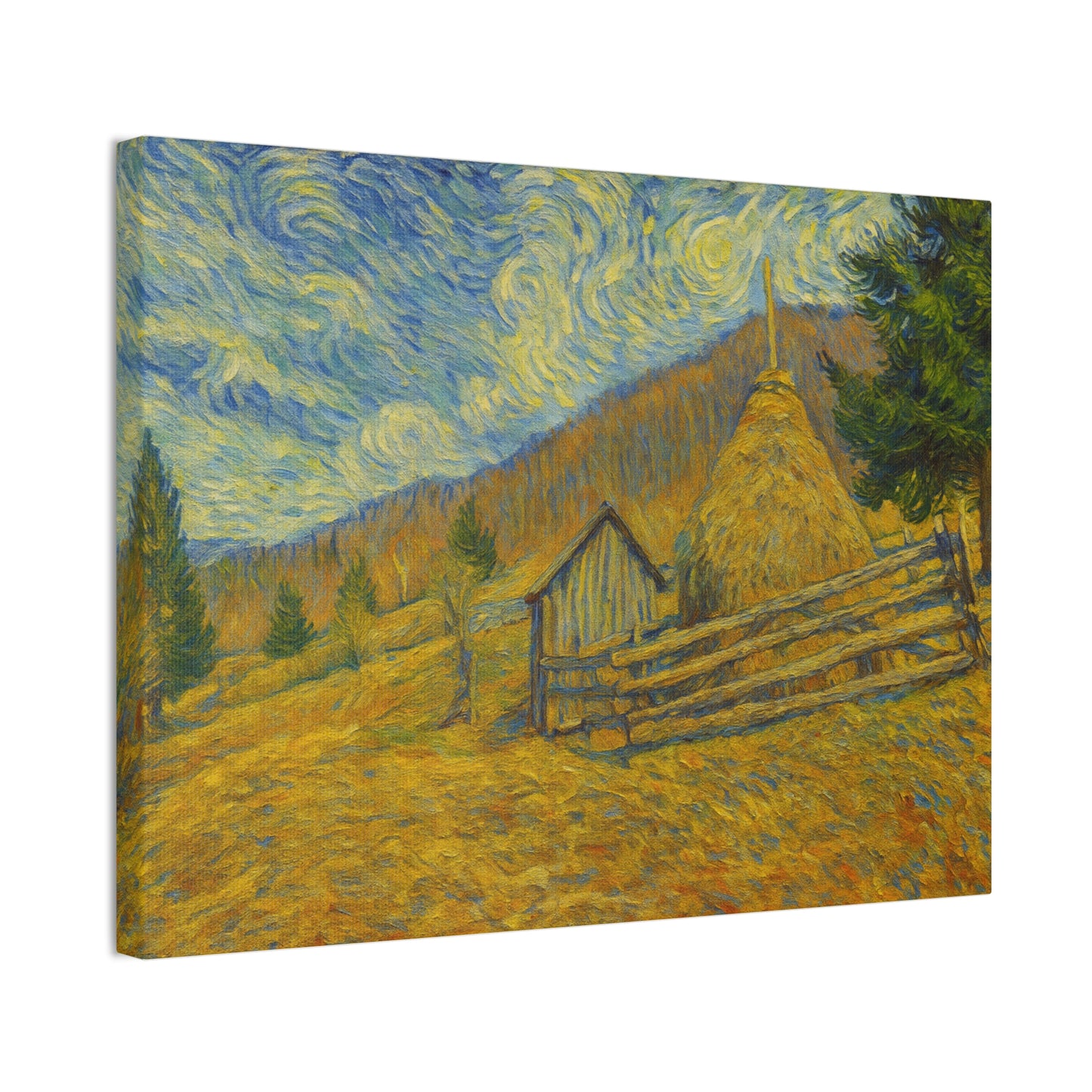 Vincent Van Gogh Inspired Canvas Print, Rustic Home Decor, Wall Art, Gift for Art Lovers, Country Landscape, Unique Art Piece