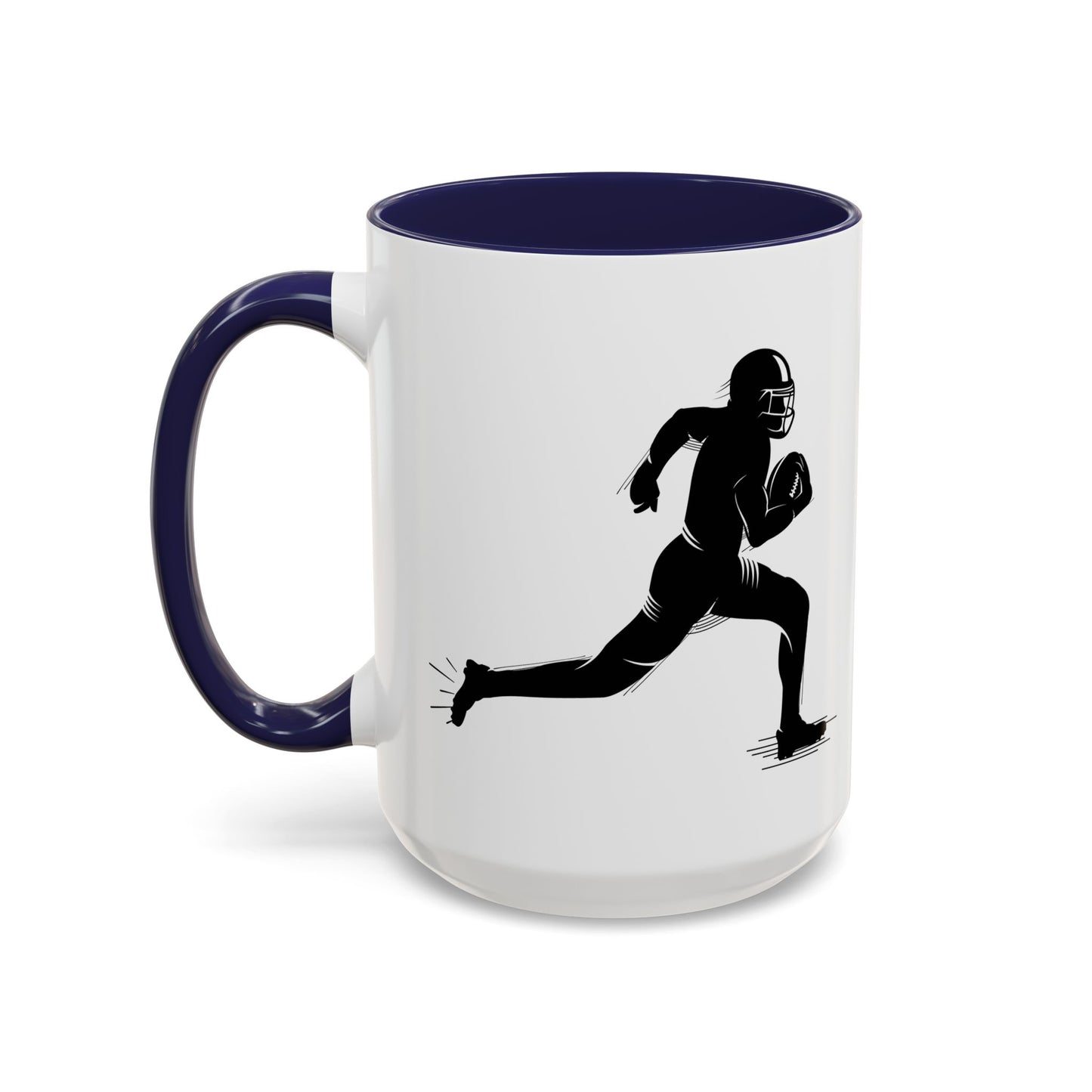 Football Player Themed Accent Coffee Mug, Sports Fan Gift, Unique Mug for Athletes, Coffee Lover, Game Day Essential