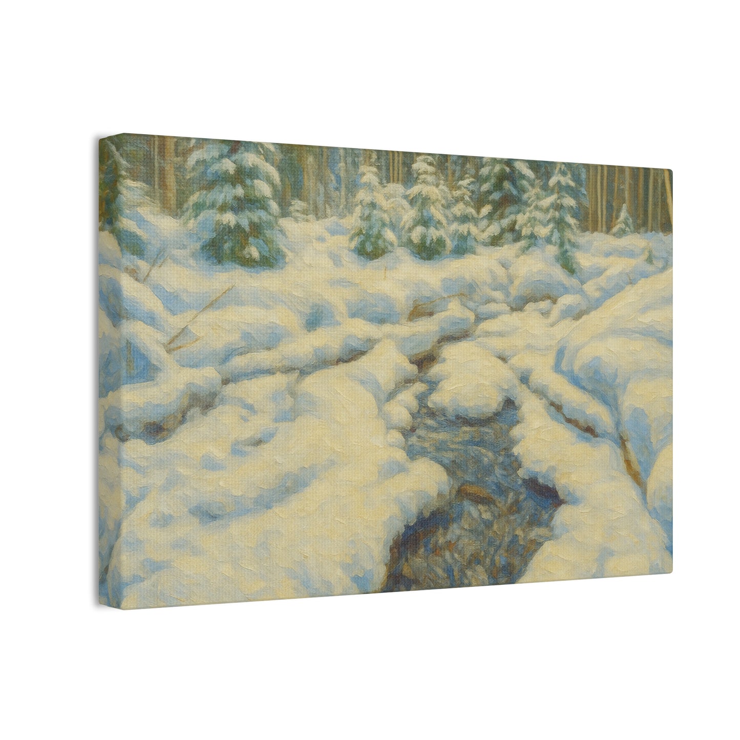 Winter Landscape Canvas Art, Nature Decor, Gallery Wall Art, Cozy Home Accent, Winter Wonderland Painting
