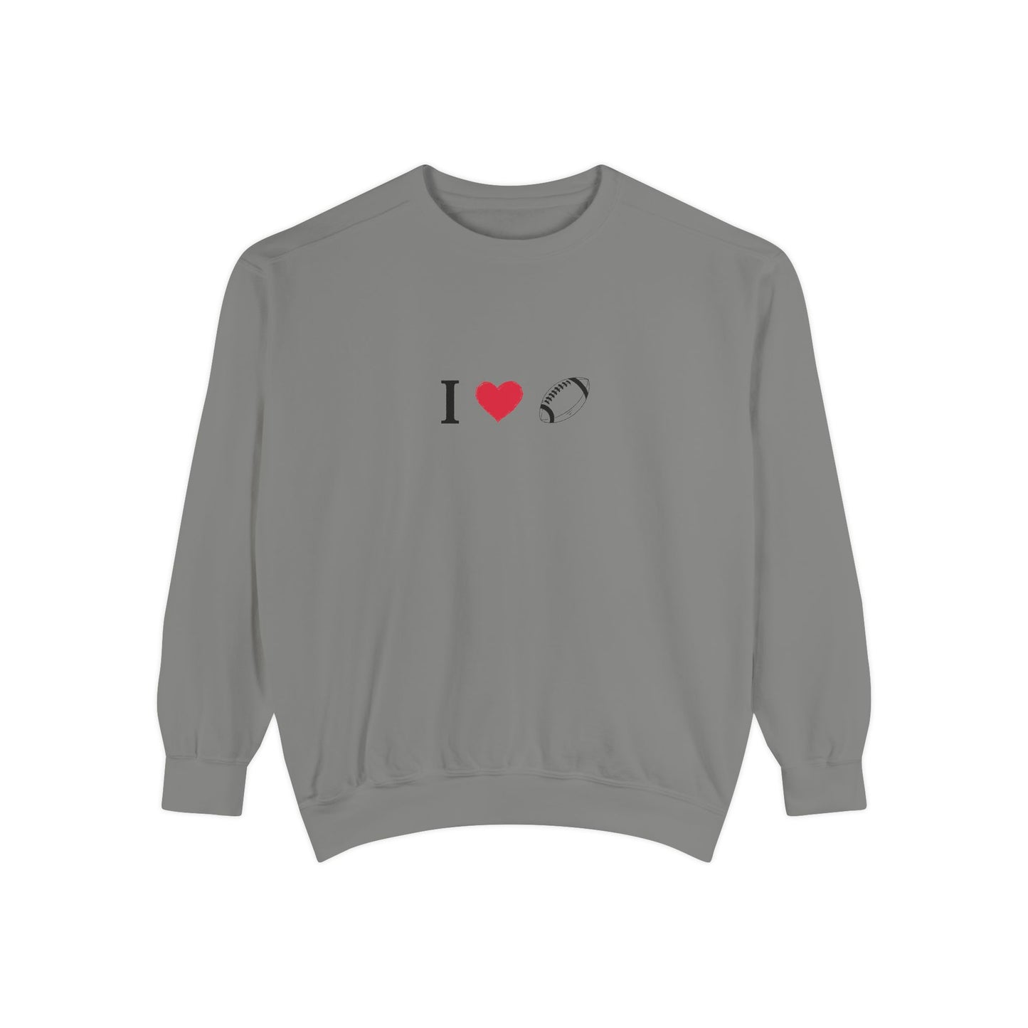 Unisex Sweatshirt, I love Football, Cozy, Perfect for Everyday Wear, Gift Idea for Friends, Couples, and Special Occasions