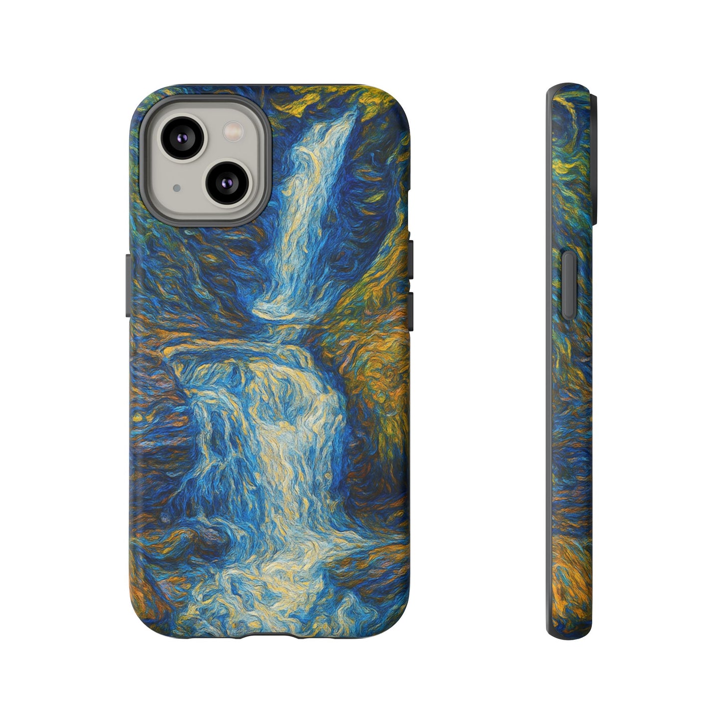 Artistic Phone Case - Waterfall Design, Unique Gift, Phone Accessory, Nature Lover, Original Artwork