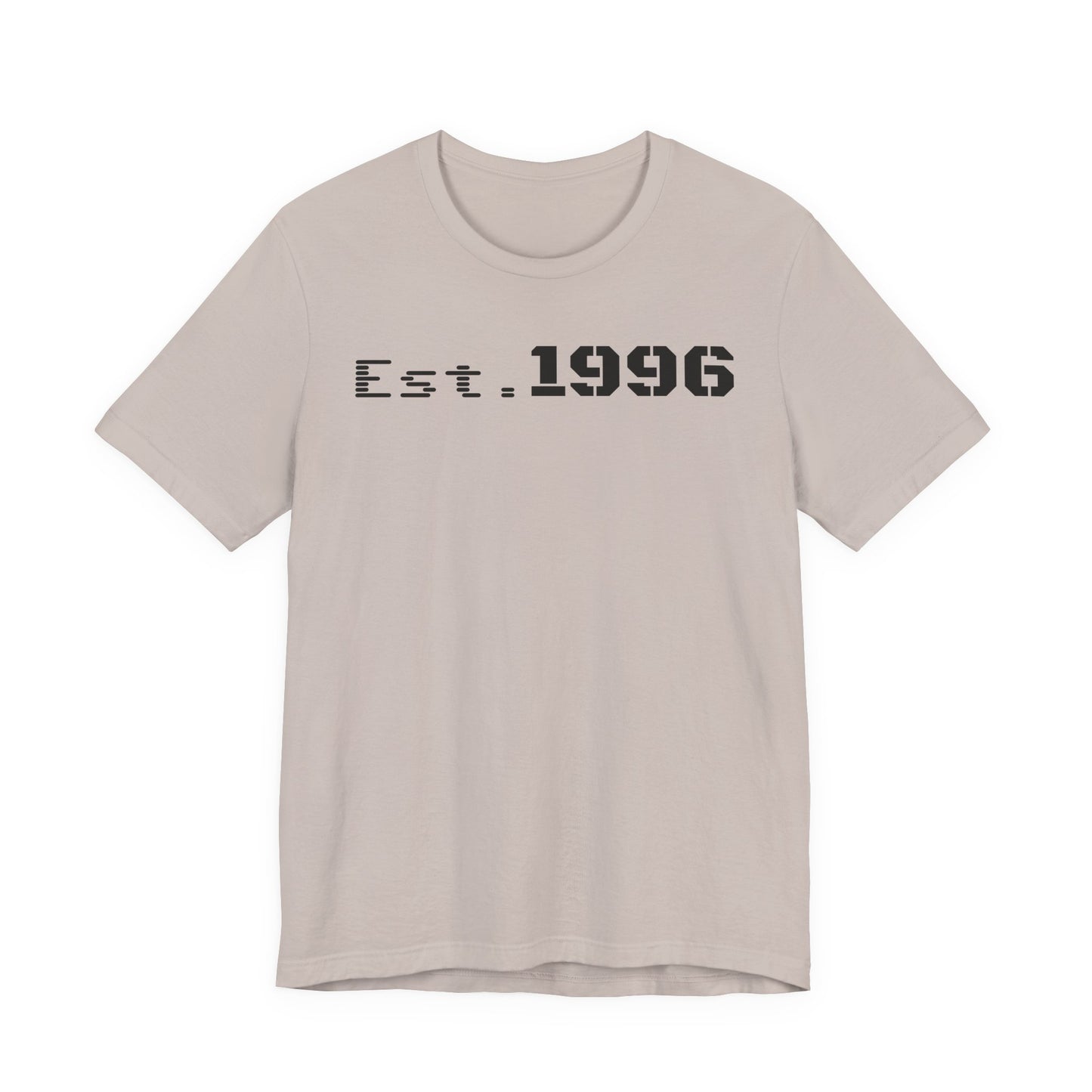 Unisex Jersey Tee - 'Est. 1996' Graphic Shirt, Birthday Gift, Casual Wear, Vintage Style, Retro Fashion, Gift for Him/Her