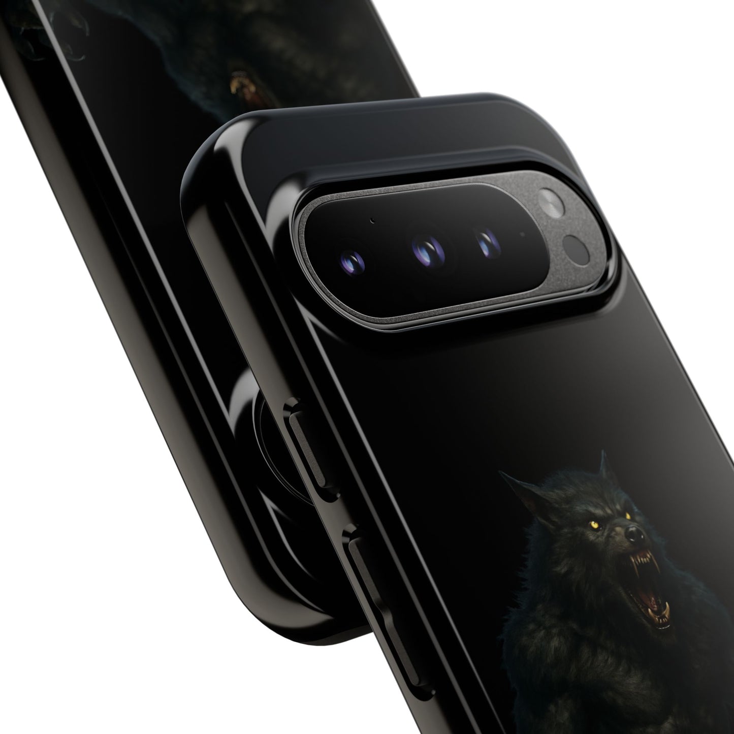 Werewolf Phone Case, Tough Cases, Black Panther Design, Gift for Animal Lovers, Phone Accessories, Fierce Phone Protection