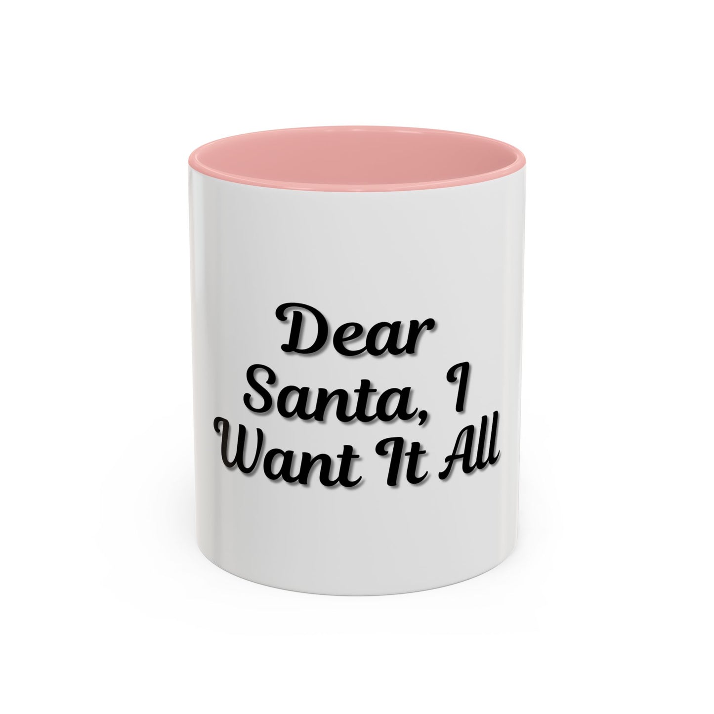 Dear Santa Accent Coffee Mug - Fun Holiday Mug for Christmas Enthusiasts