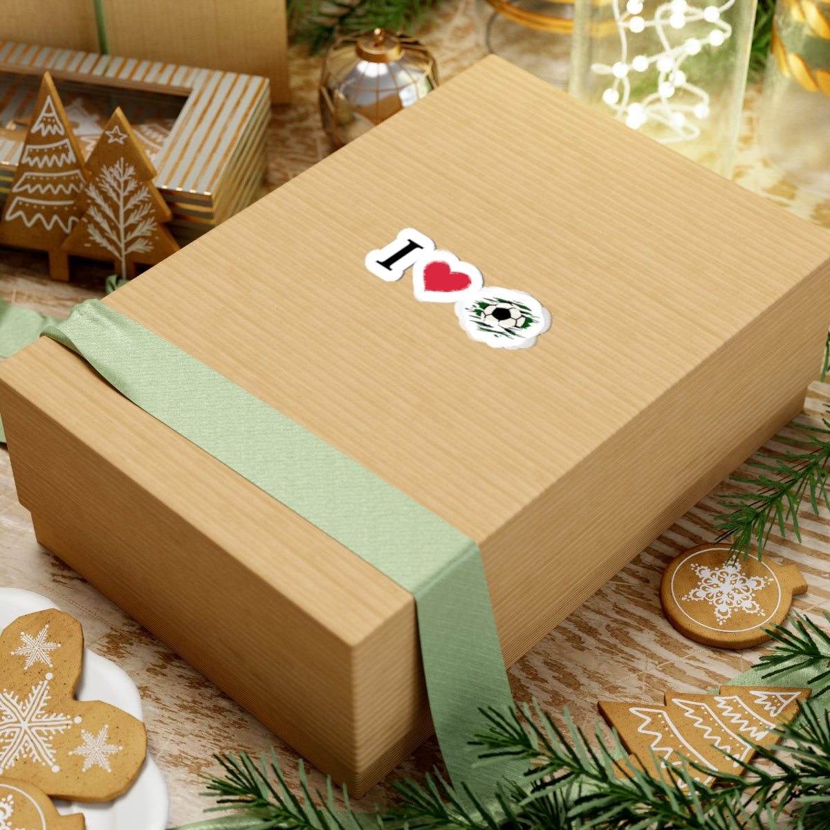 Soccer Love Kiss-Cut Stickers - Perfect for Fans, Gifts, Laptops, Bumpers, and Scrapbooking